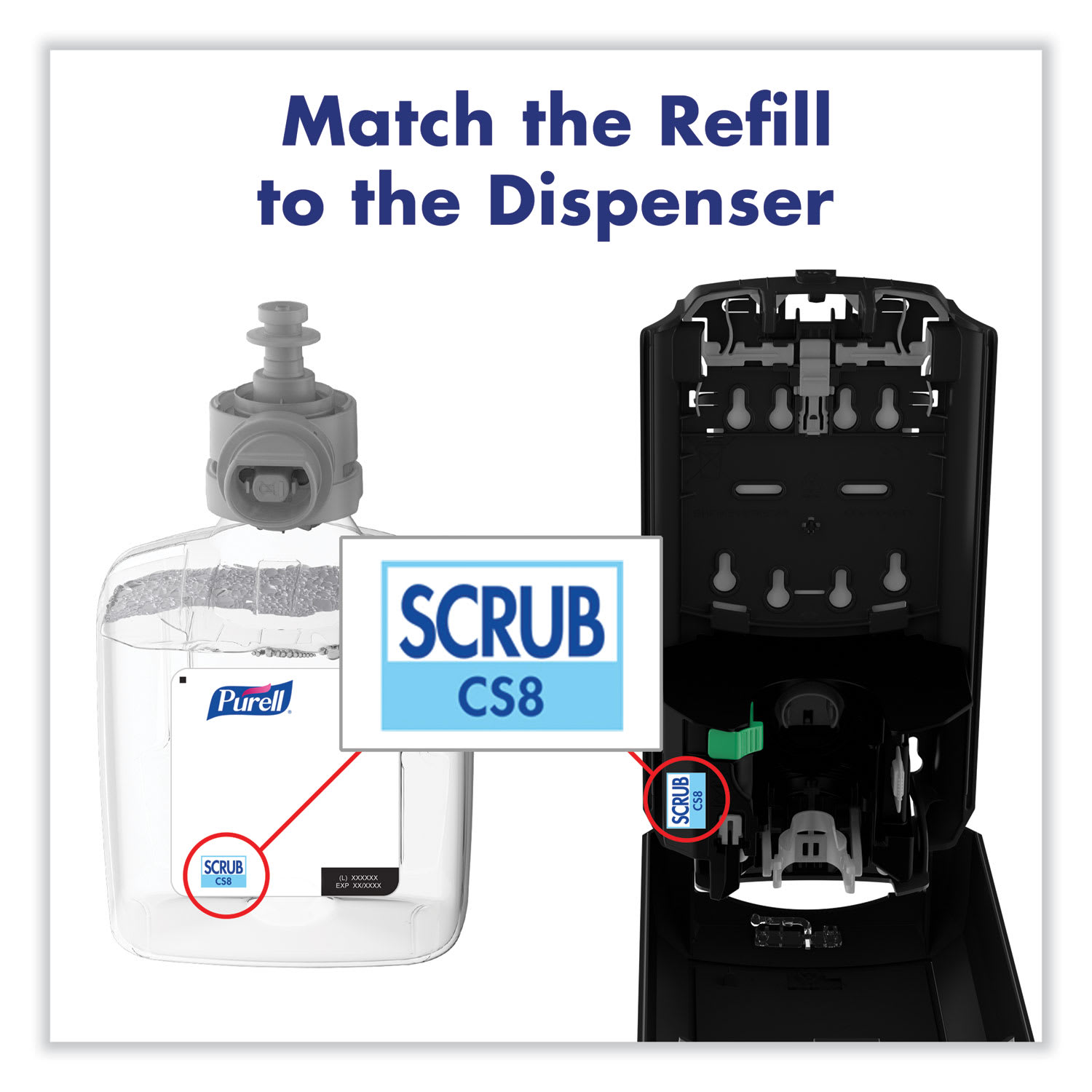 PURELL Waterless Surgical Scrub Gel Hand Sanitizer, 40.58oz (1,200 mL) Refill Bottle, Fragrance-Free, For CS-8 Dispenser, 2/Carton - Image 6