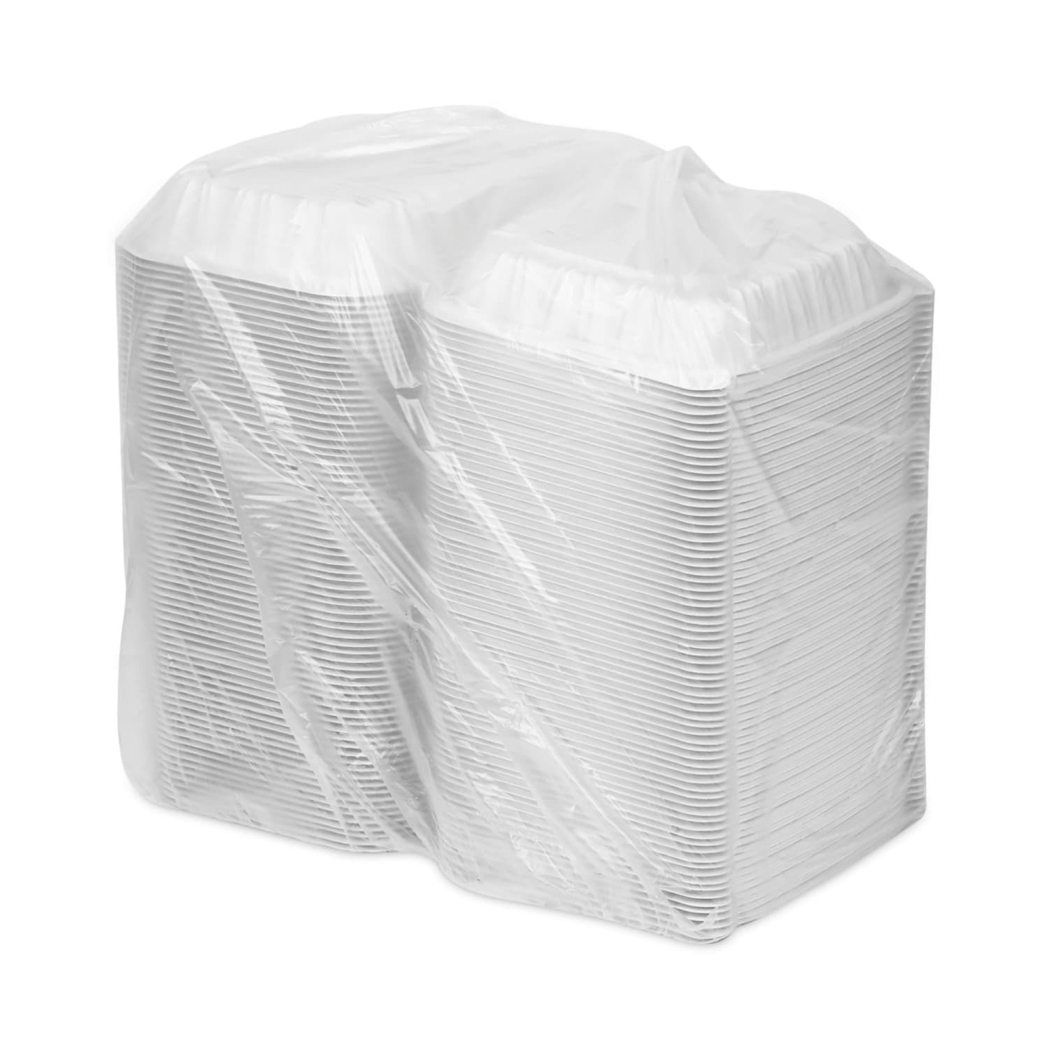 Pactiv Evergreen EarthChoice Vented Microwavable MFPP Hinged Lid Containers, 3-1/8inH x 8-1/2inW x 8-1/2inD, White, Carton Of 146 Containers - Image 5