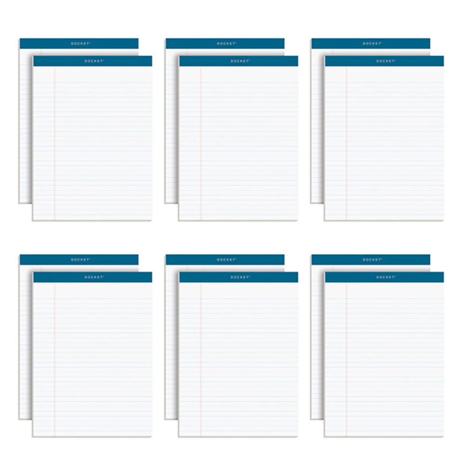 TOPS Docket Writing Pads, 8 1/2in x 11 3/4in, Legal Ruled, 50 Sheets Per Pad, White, Pack Of 12 Pads - Image 3