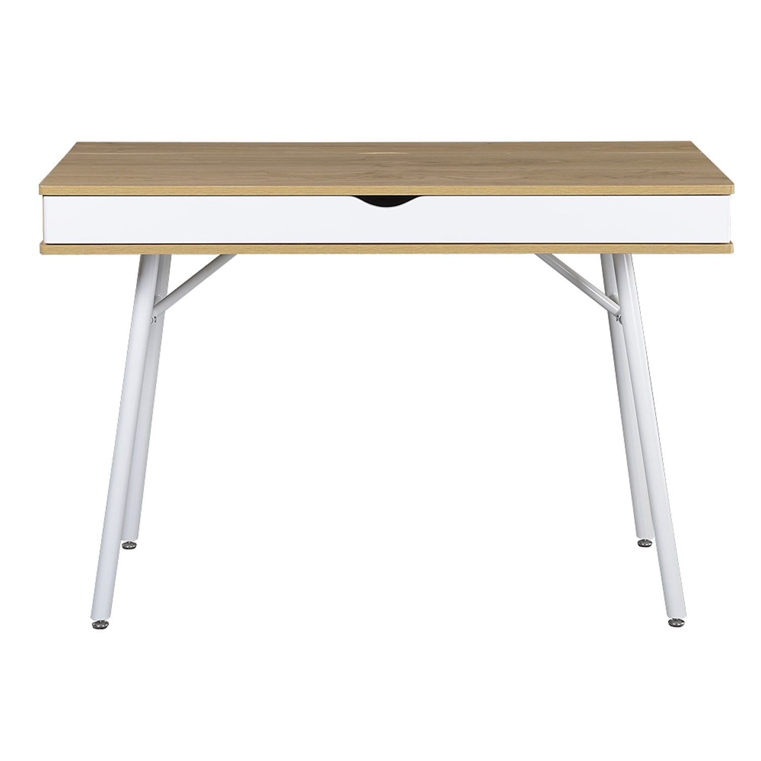 Techni Mobili 46inW Modern Computer Desk With Storage, Pine - Image 6