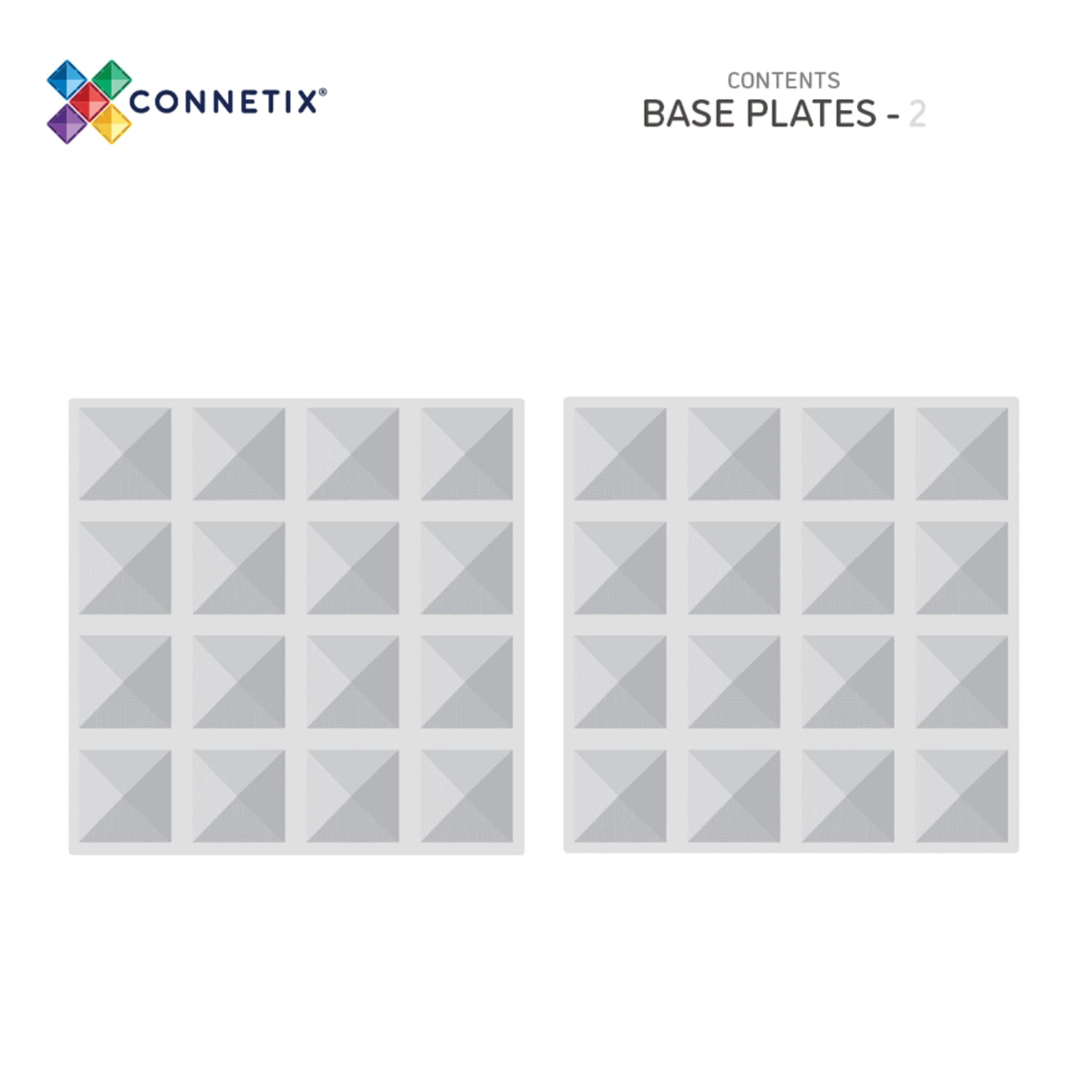 Connetix Magnetic Tiles Clear Base Plate Pack, 2 Pieces - Image 3