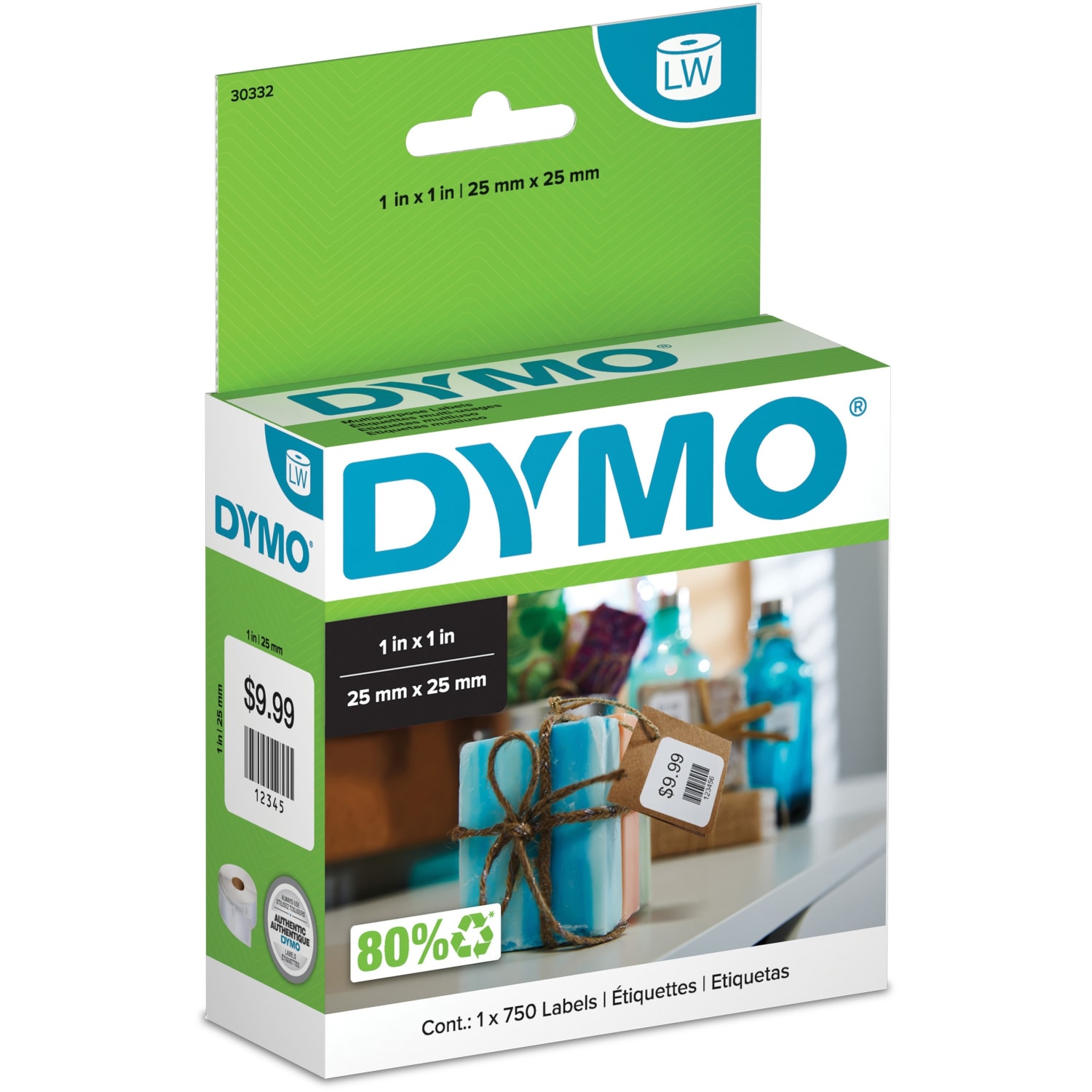DYMO Multipurpose Label, 133248, 1inW x 1inL, Direct Thermal, White, Roll Of 750 - Image 6