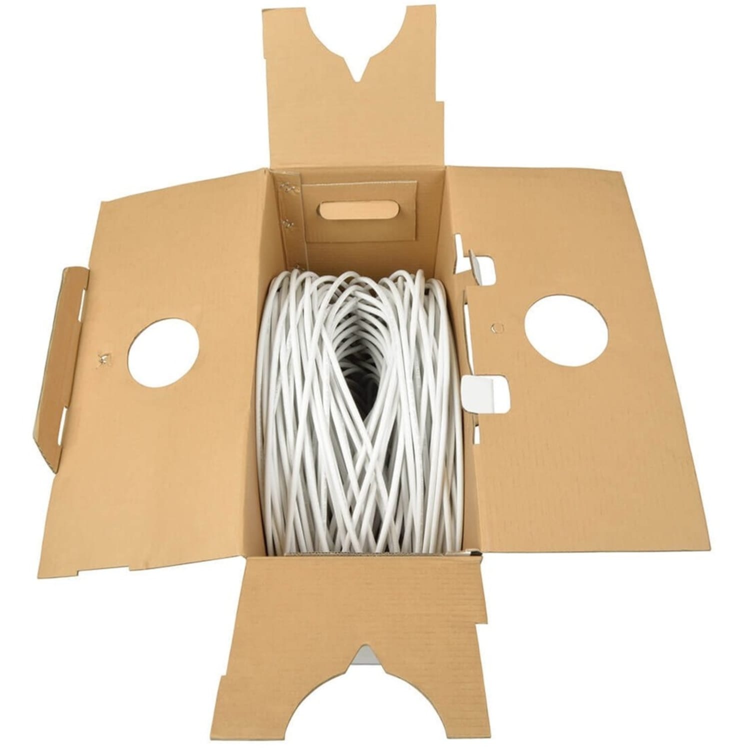 Eaton Tripp Lite Series RG6/U Quad-Shield CMR-Rated Coaxial Cable, White, 1000 ft. (304.8 m) - Coaxial - 1000 ft - White - A224-01K-WH - Image 3