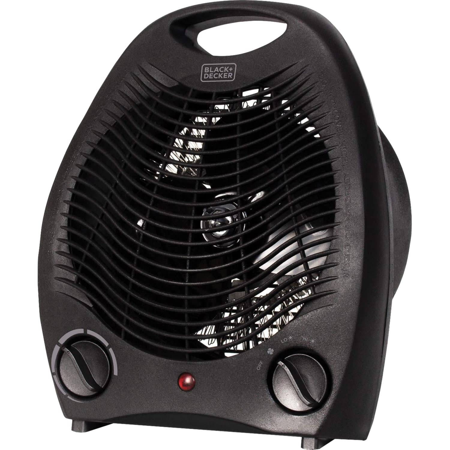 BLACK+DECKER 1,500-Watt-Max Personal Desktop Heater with Fan Setting, Black