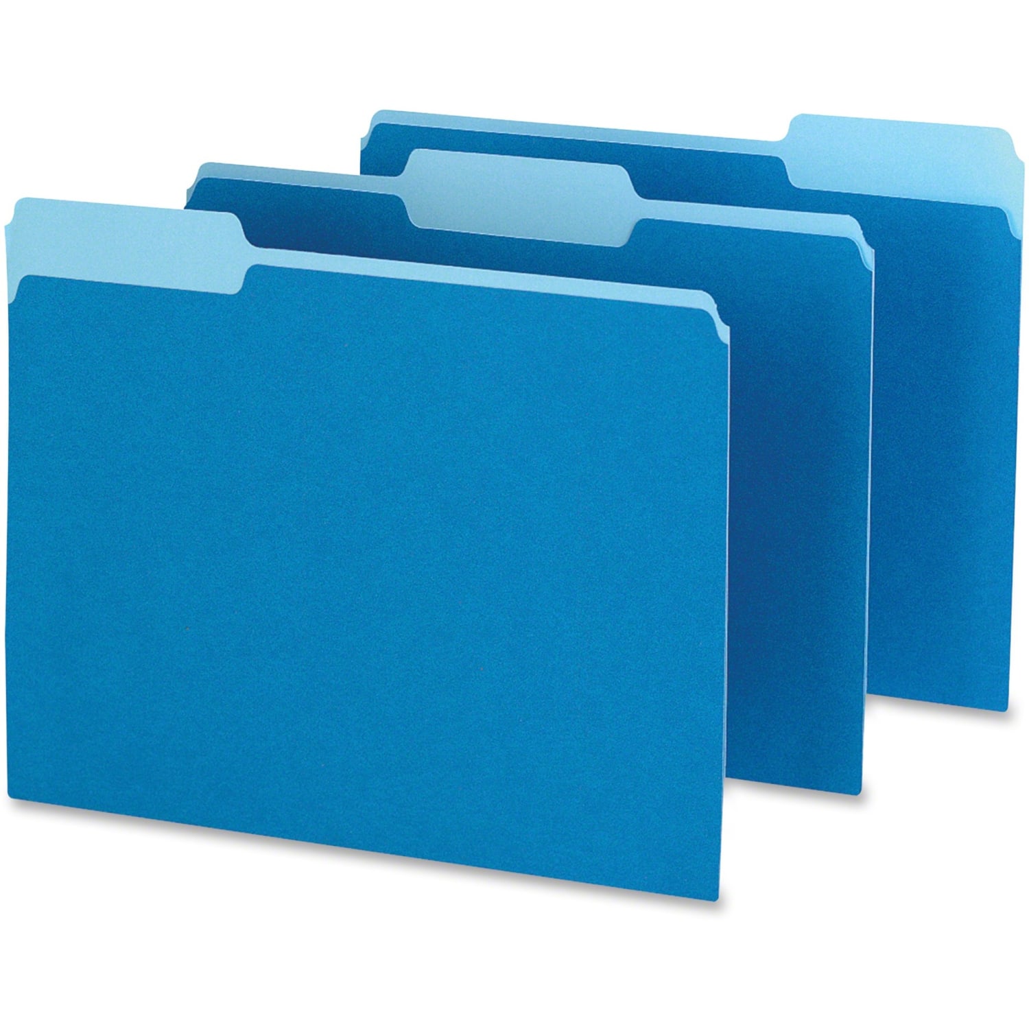 Pendaflex 2-Tone Color Folders, 1/3 Cut, Letter Size, Blue, Pack Of 100 - Image 3