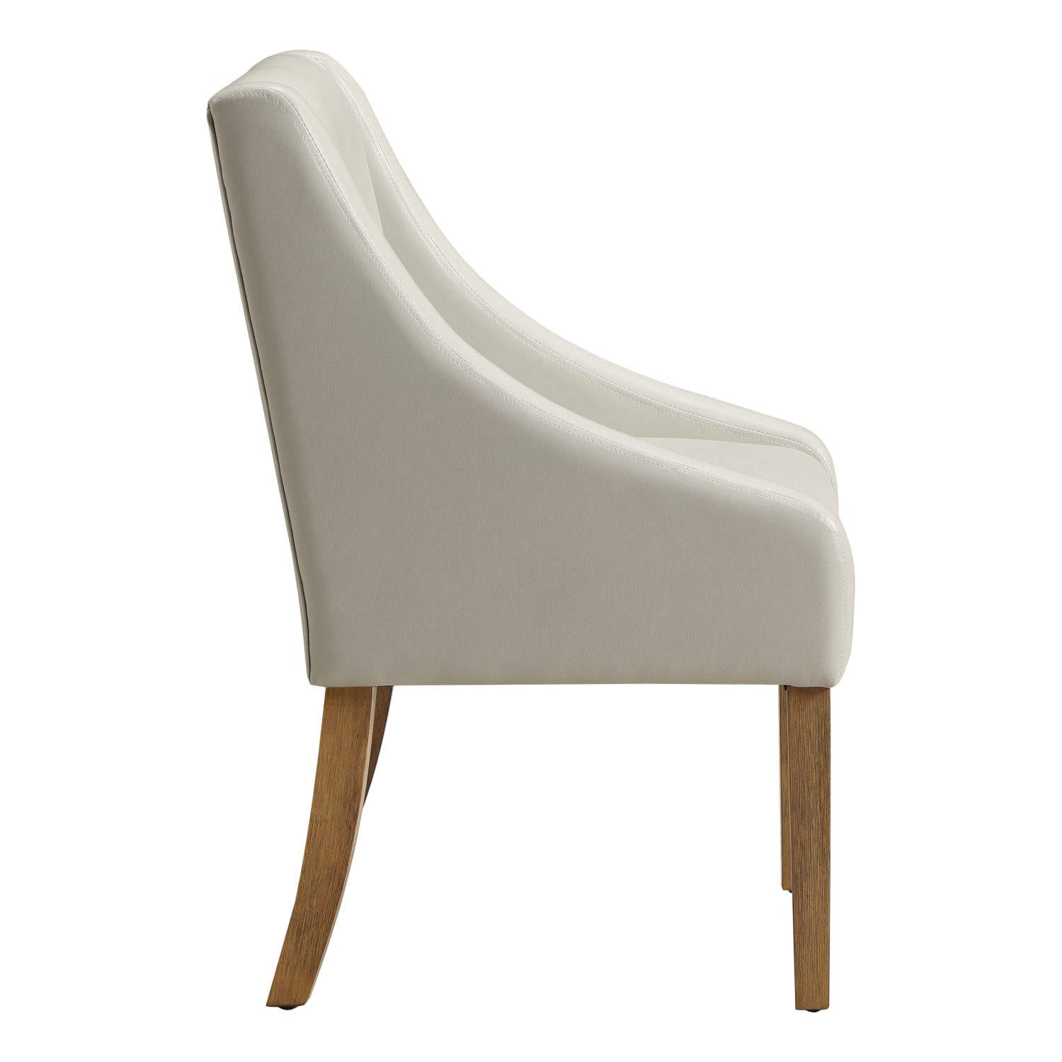 Office Star Monarch Faux Fabric Dining Chair, Cream Faux - Image 3
