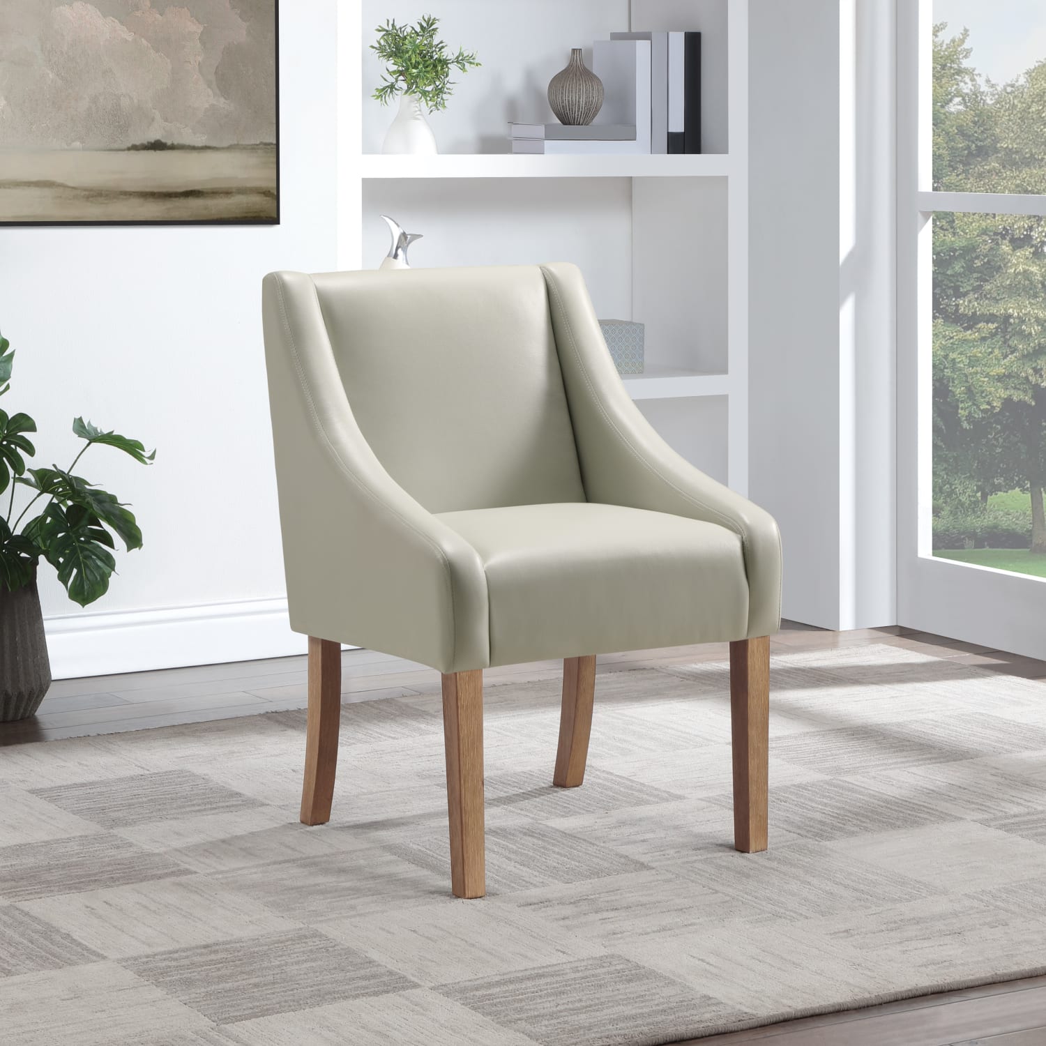 Office Star Monarch Faux Fabric Dining Chair Cream Faux PopularChairscom Office Star Monarch Faux Fabric Dining Chair Cream Faux PopularChairscom