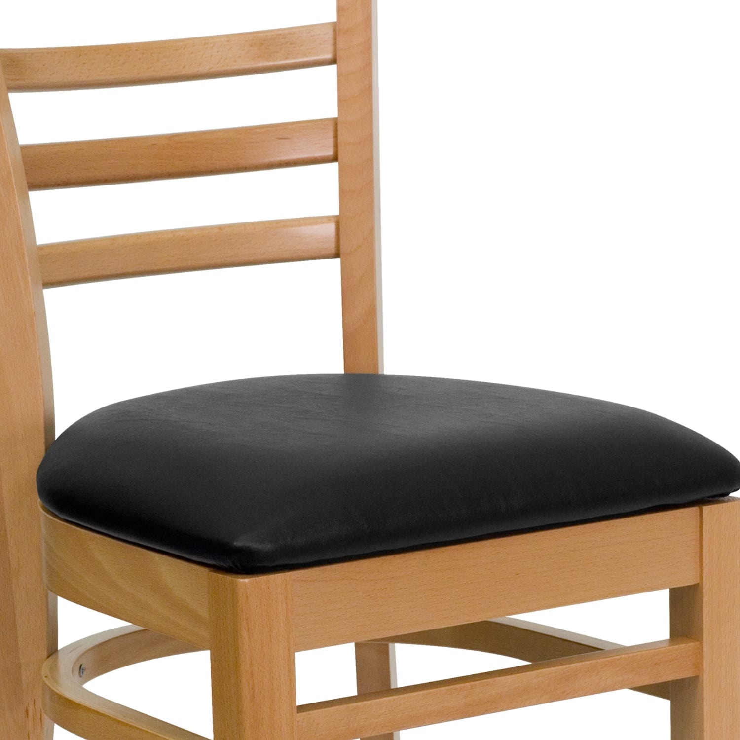 Flash Furniture HERCULES Ladder Back Wood Restaurant Accent Chair Black Vinyl SeatNatural Wood Frame PopularChairscom Flash Furniture HERCULES Ladder Back Wood Restaurant Accent Chair Black Vinyl SeatNatural Wood Frame PopularChairscom