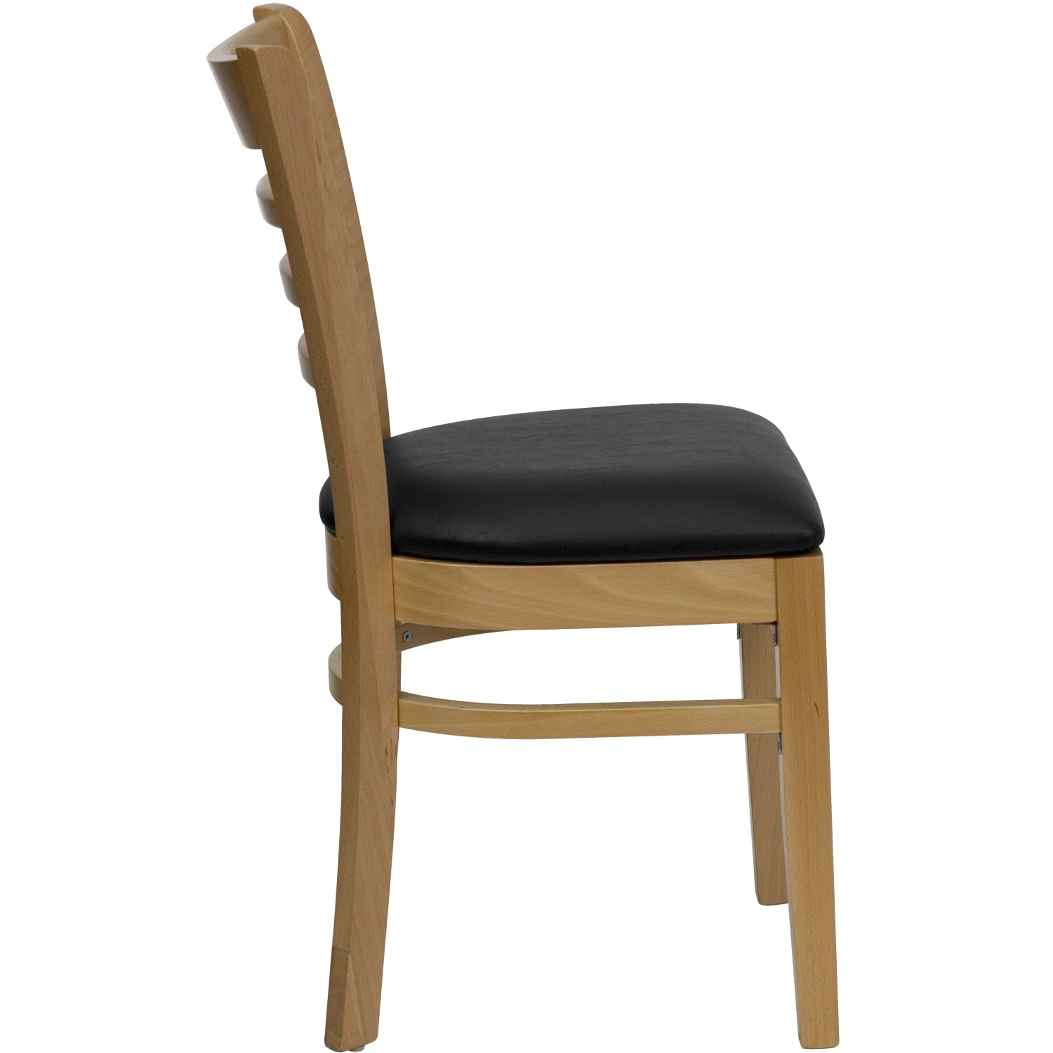 Flash Furniture HERCULES Ladder Back Wood Restaurant Accent Chair Black Vinyl SeatNatural Wood Frame PopularChairscom Flash Furniture HERCULES Ladder Back Wood Restaurant Accent Chair Black Vinyl SeatNatural Wood Frame PopularChairscom