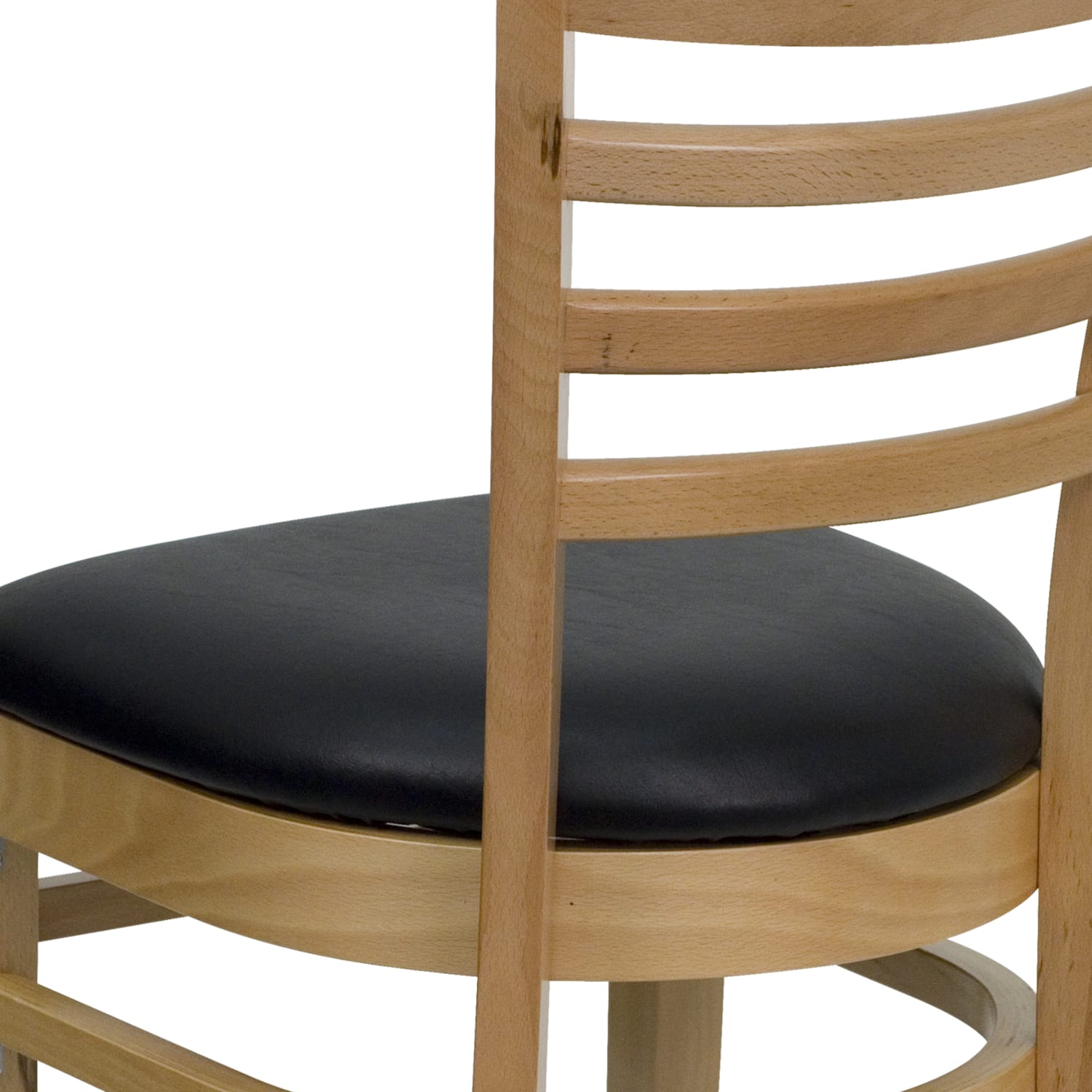 Flash Furniture HERCULES Ladder Back Wood Restaurant Accent Chair Black Vinyl SeatNatural Wood Frame PopularChairscom Flash Furniture HERCULES Ladder Back Wood Restaurant Accent Chair Black Vinyl SeatNatural Wood Frame PopularChairscom