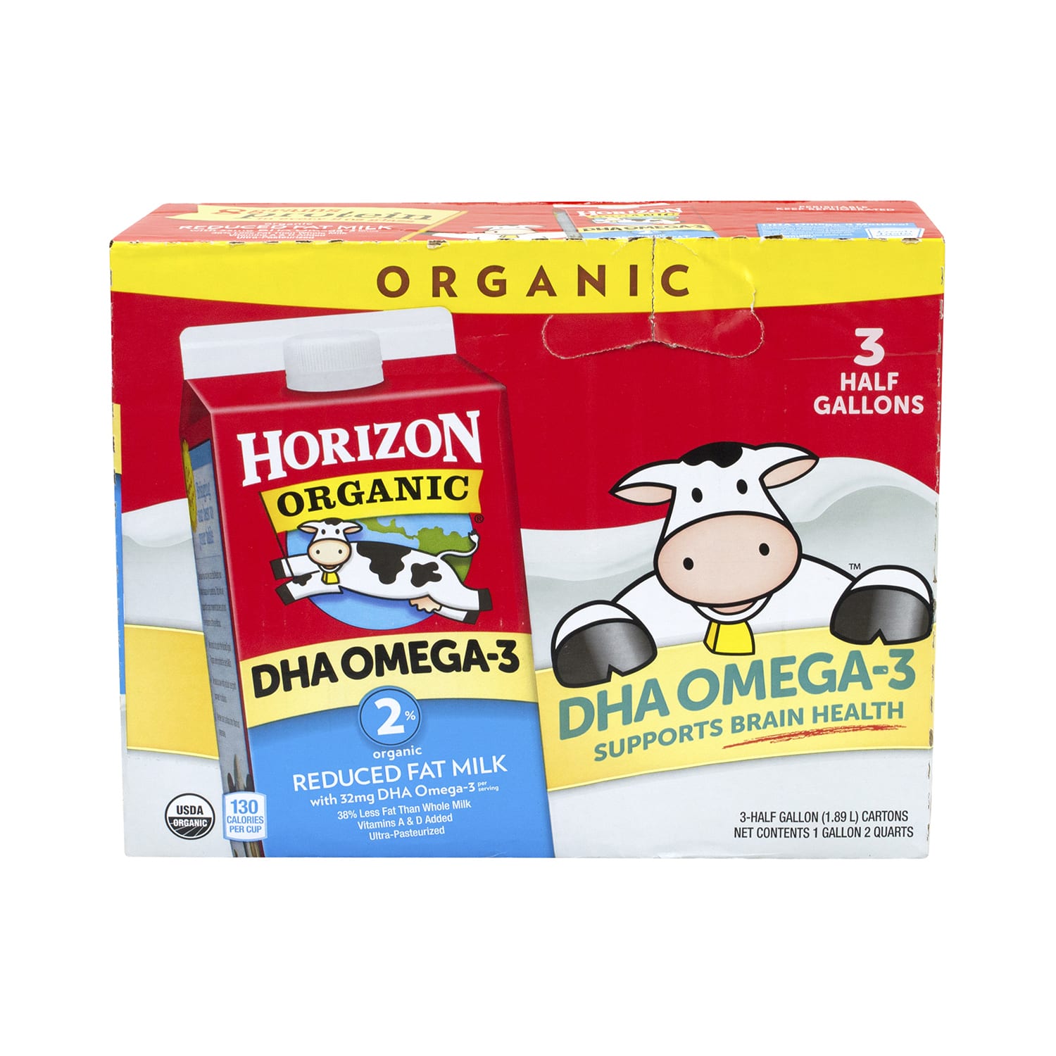 Horizon Organic 2% Milk With DHA Omega-3, 64 Oz, Pack Of 3 - Image 3