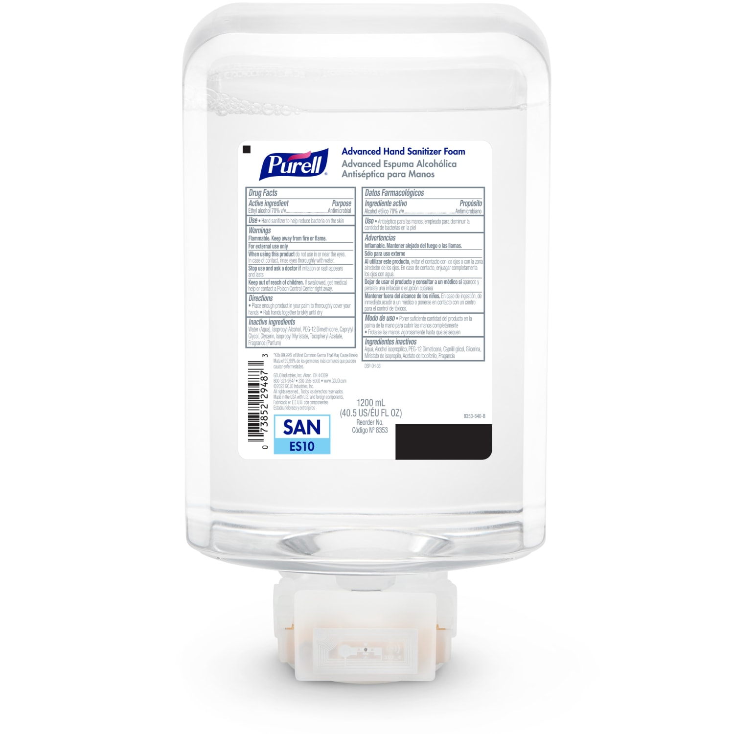 PURELL Advanced Hand Sanitizer Foam, ES10 Refill, Citrus Scent, 1200 mL, Case of 2 Refills - Image 3