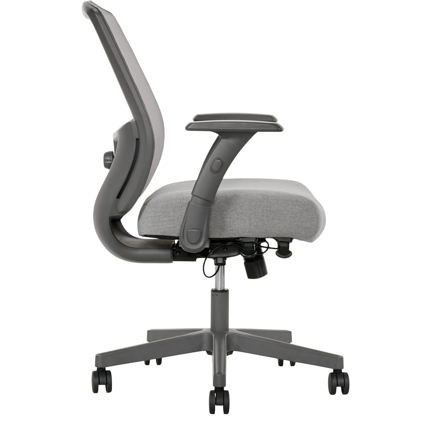 Serta SitTrue Rayne Ergonomic Mesh/Fabric Mid-Back Task Office Chair, Gray - Image 7