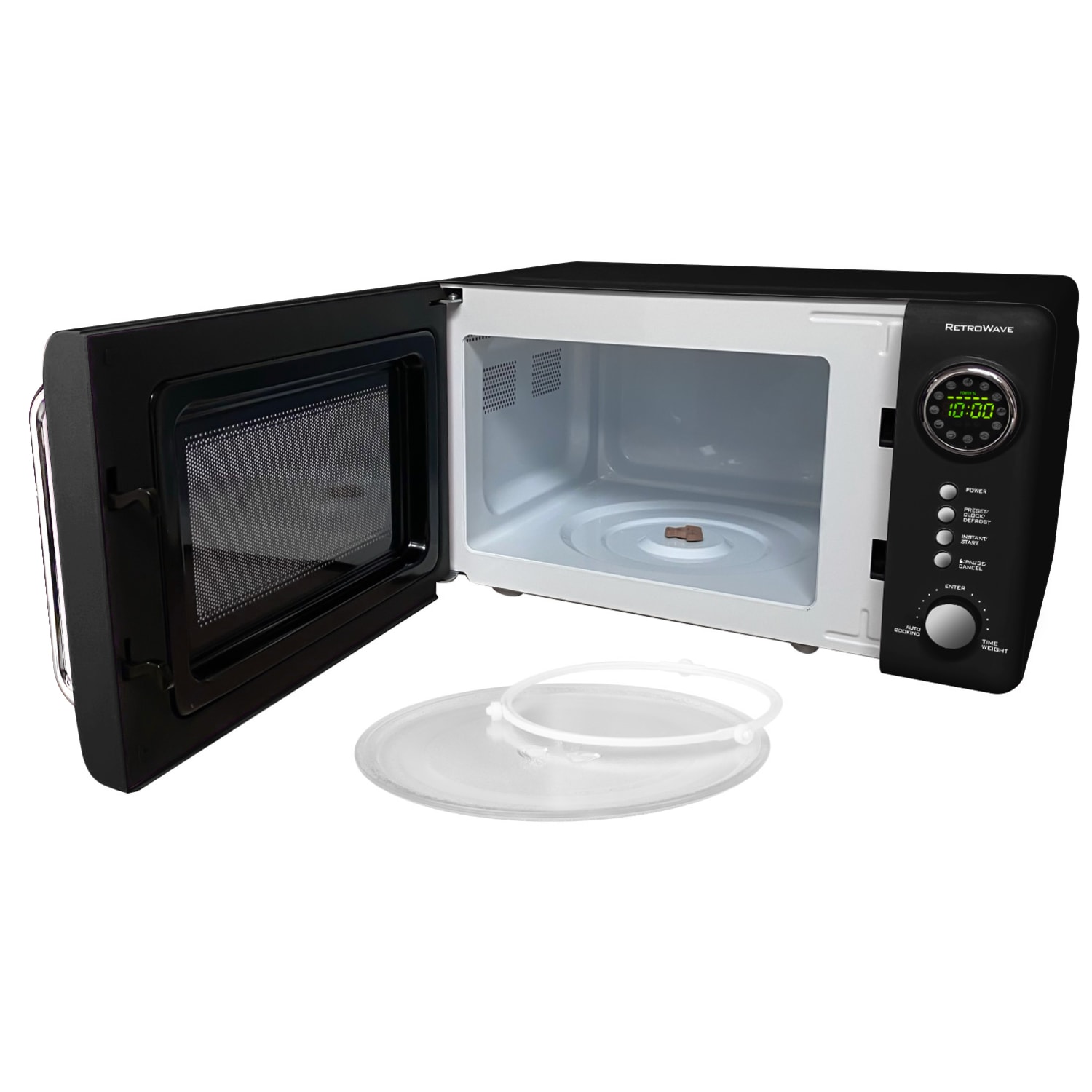 Nostalgia NRMO7BK6A Retro Microwave, 0.7 Cu. Ft., Black - Image 4