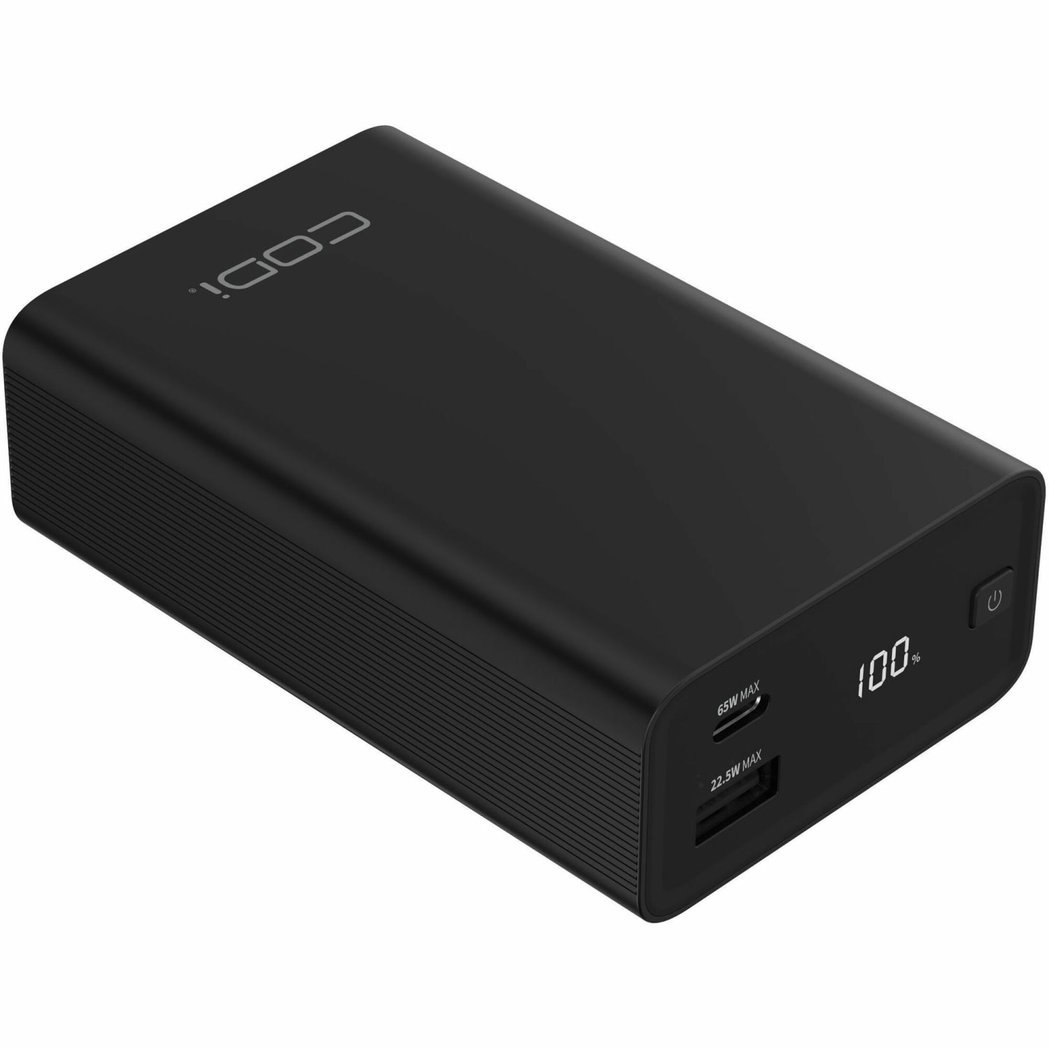 CODi 65W Laptop/Device Power Bank - 20,000mAh Portable Charger with 1 USB-C Port, 1 USB-A Port & Digital Battery Display