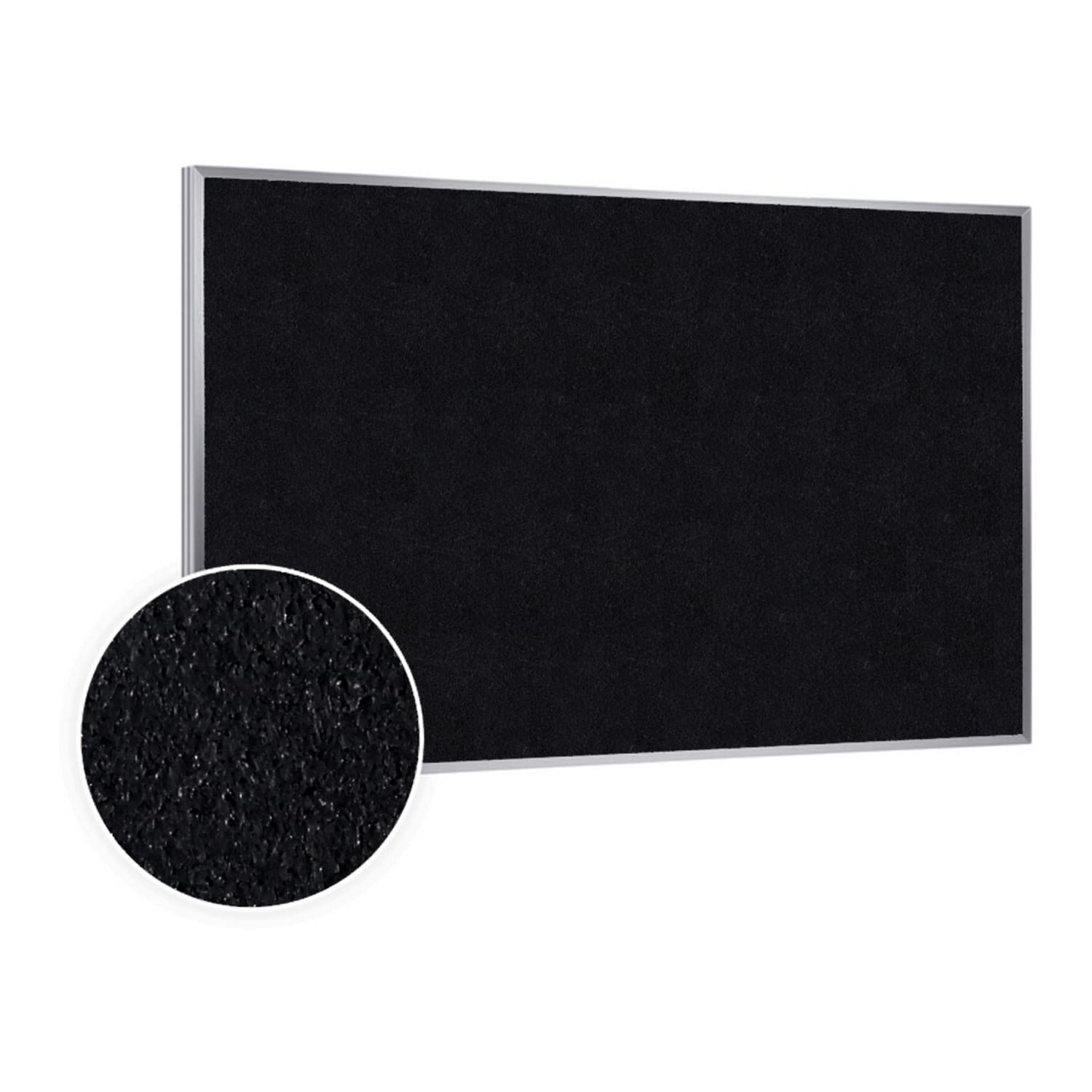 Ghent Rubber Bulletin Board, 24in x 36in, 90% Recycled, Black Aluminum Frame - Image 3