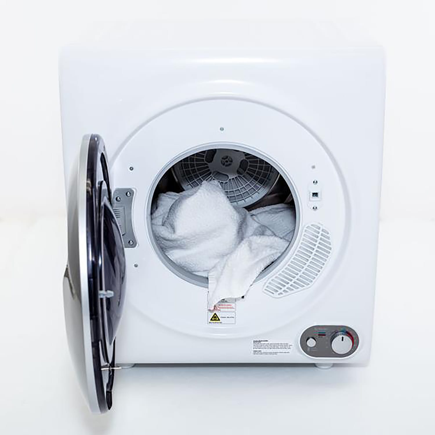 Avanti 2.6 Cu. Ft. Front Load Electric Dryer, 27-3/4inH x 18-3/4inW x 18-3/4inD, White - Image 3