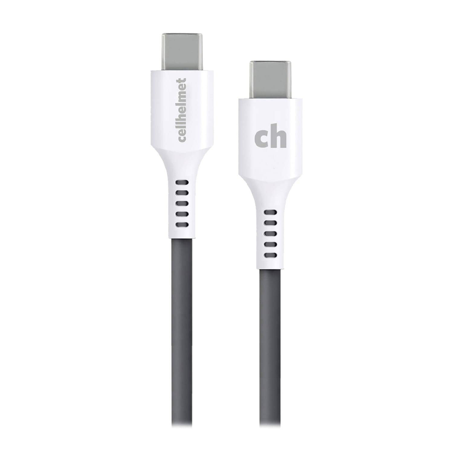 cellhelmet Charge And Sync USB-C To USB-C Round Cable, 3ft, White