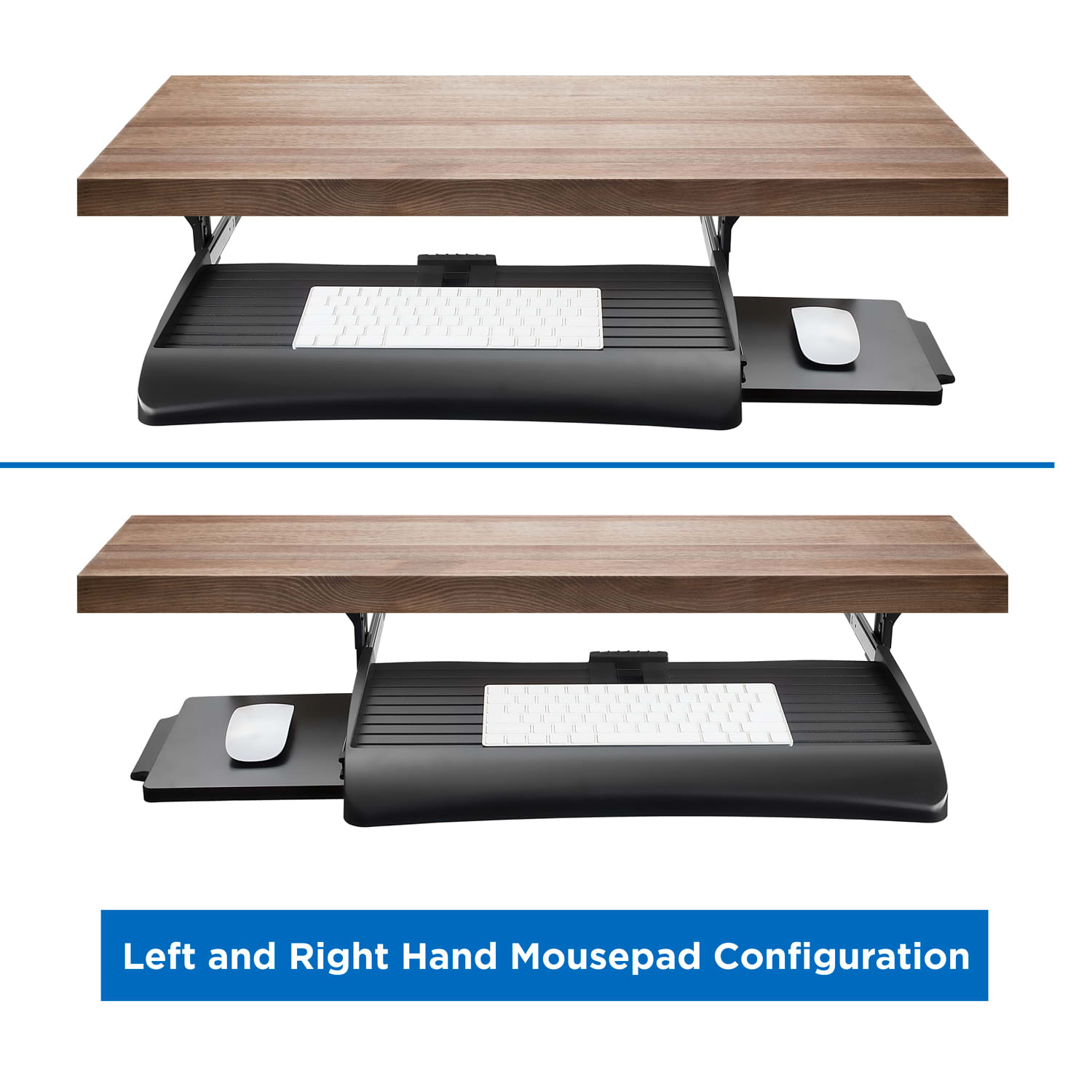Mount-It! MI-7136 Clamp Sliding Keyboard Tray, 27in, Black - Image 4