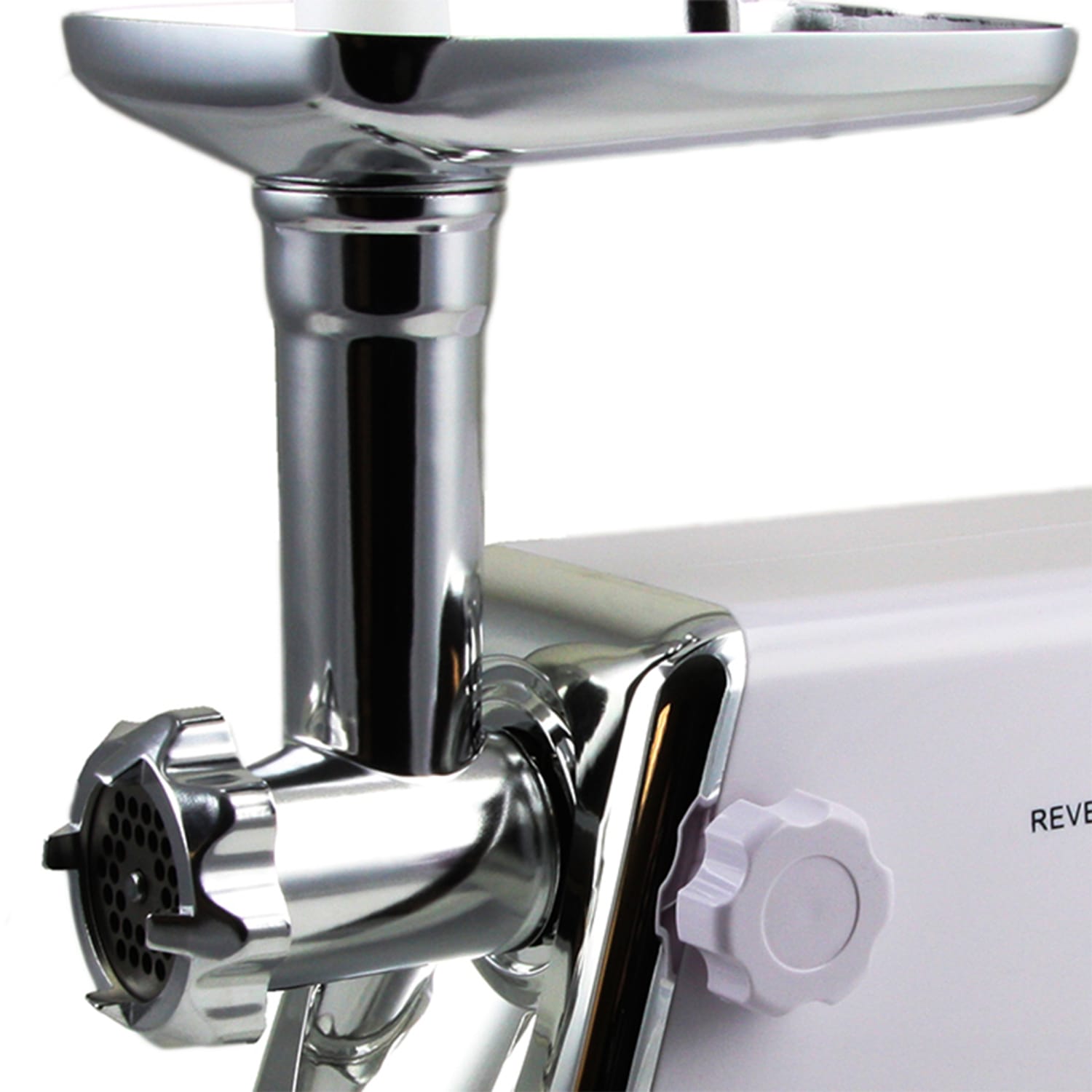 MegaChef 1200 W Ultra Powerful Automatic Meat Grinder, White - Image 4
