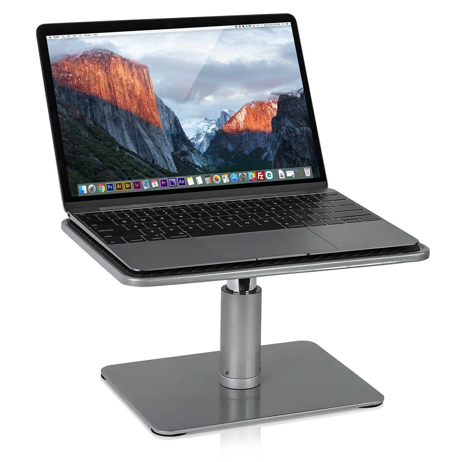 Mount-It! MI-7272, Height Adjustable Laptops (11in-15in) & Monitor (24in-32in) Stand, Silver - Image 3