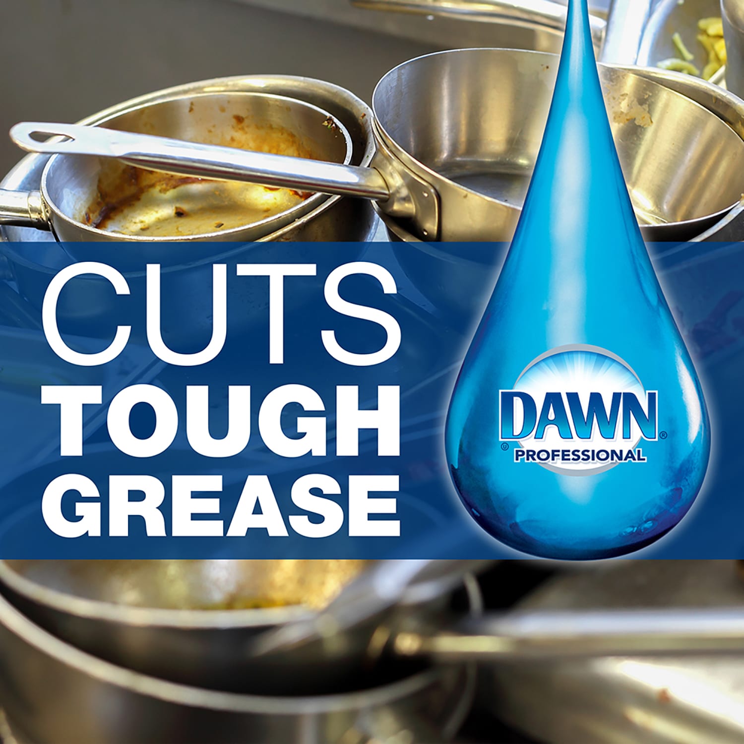 Dawn Manual Pot & Pan Detergent - 640 fl oz (20 quart) - Original Scent - Long Lasting - Translucent Blue - 1 Each - Image 4