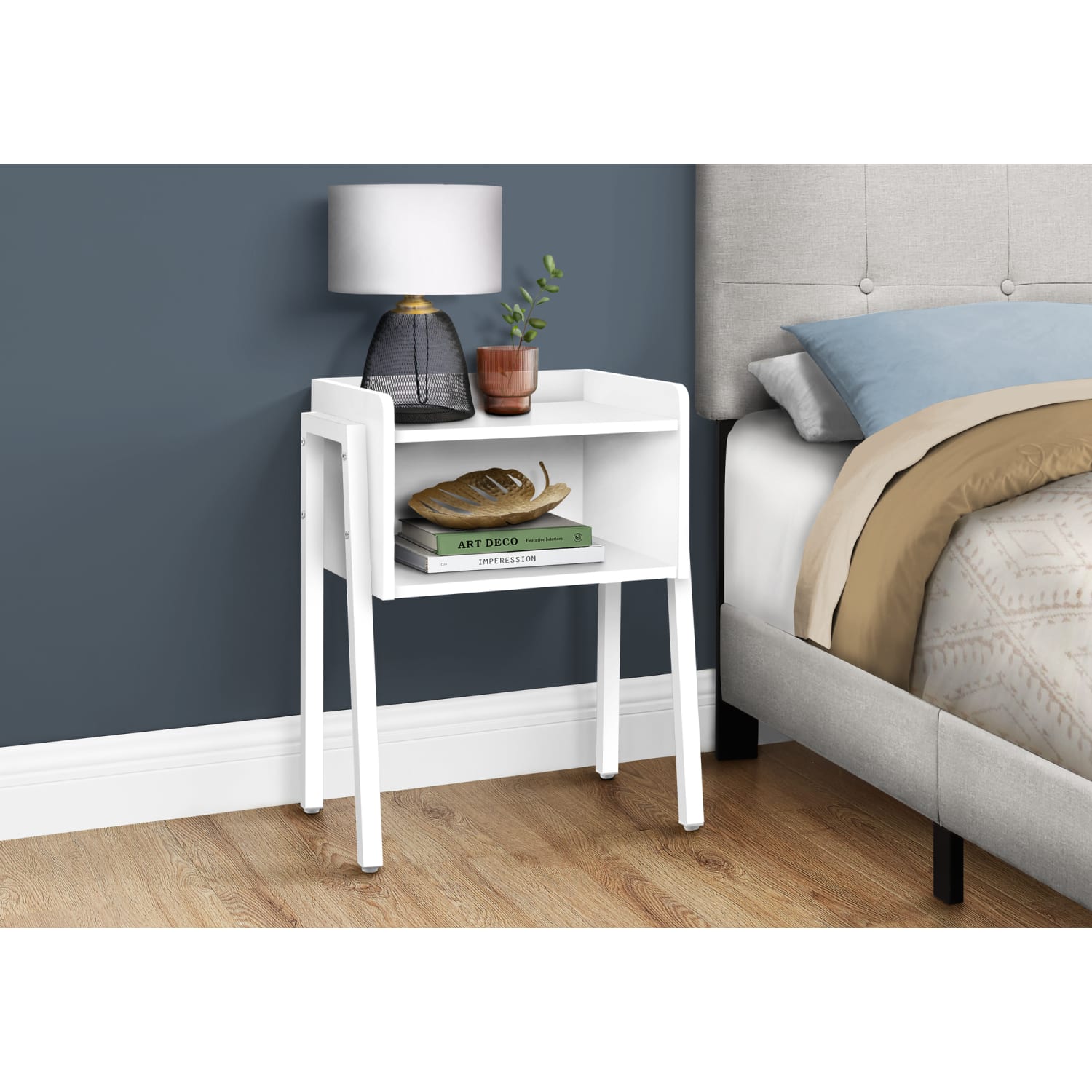 Monarch Specialties Dave Accent Table, 23-1/4inH x 18-1/2inW x 11-3/4inD, White - Image 4