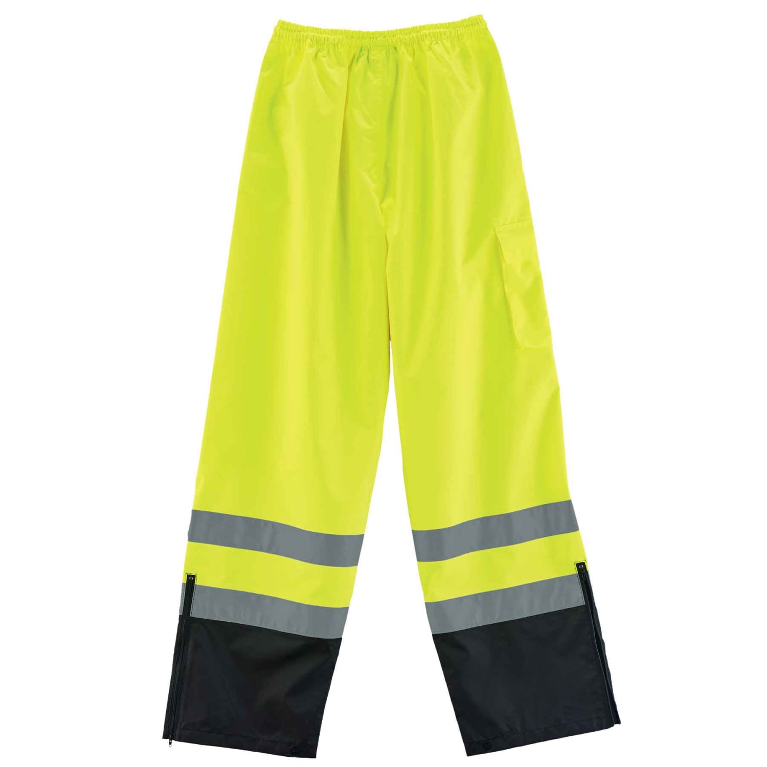 Ergodyne GloWear 8915BK Class E Polyester Hi-Vis Rain Pants, X-Large, Lime/Black - Image 3