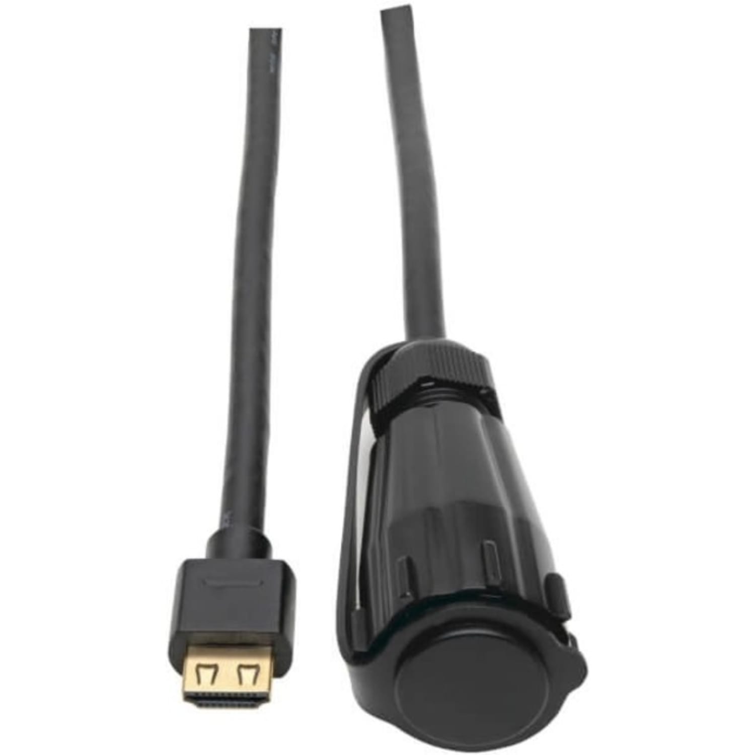Eaton Tripp Lite Series High-Speed HDMI Cable (M/M) - 4K 60 Hz, HDR, Industrial, IP68, Hooded Connector, Black, 12 ft. - 12 ft HDMI A/V Cable - Image 4