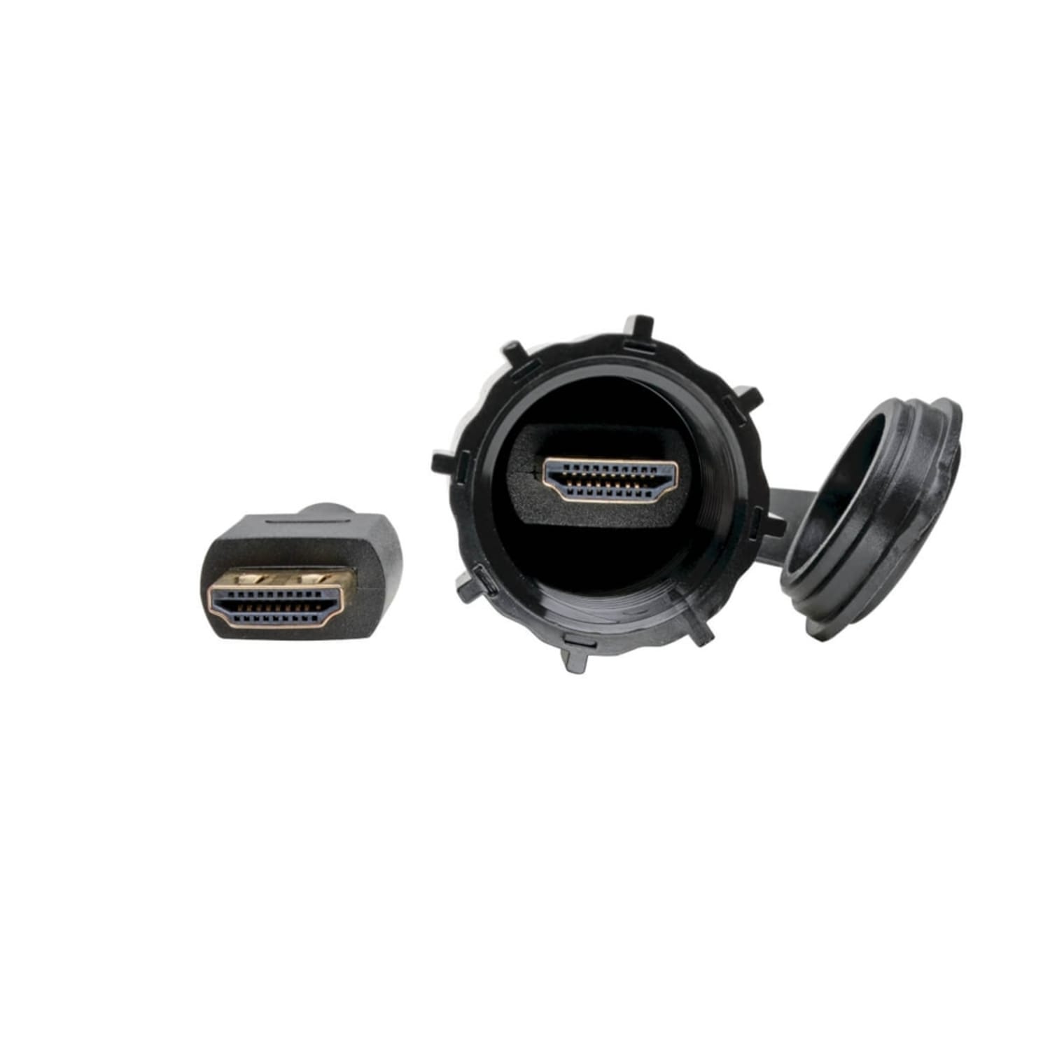 Eaton Tripp Lite Series High-Speed HDMI Cable (M/M) - 4K 60 Hz, HDR, Industrial, IP68, Hooded Connector, Black, 12 ft. - 12 ft HDMI A/V Cable - Image 6