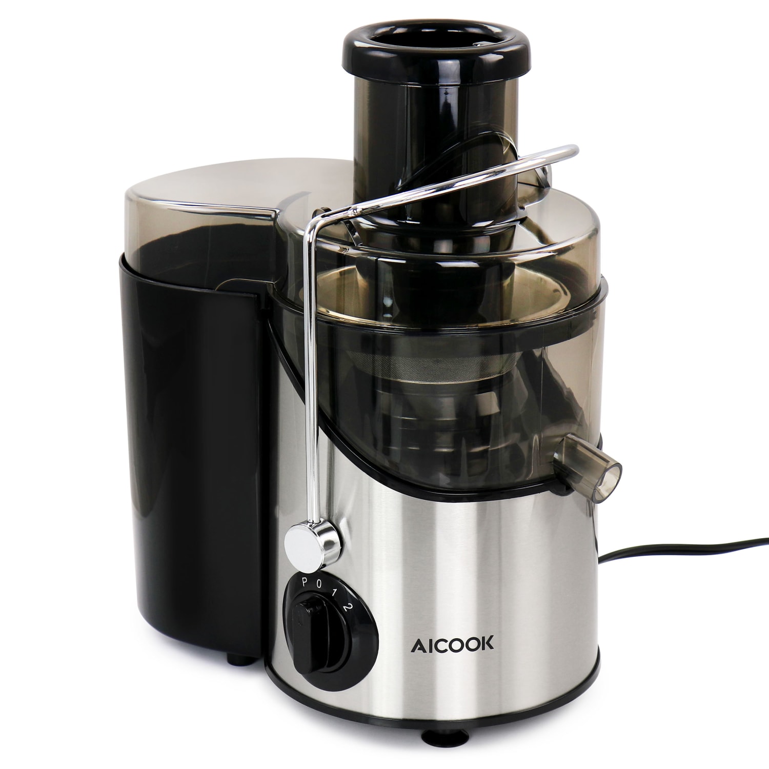 AICOOK Centrifugal Self-Cleaning Juicer, 13.6 Oz, Silver/Black - Image 3