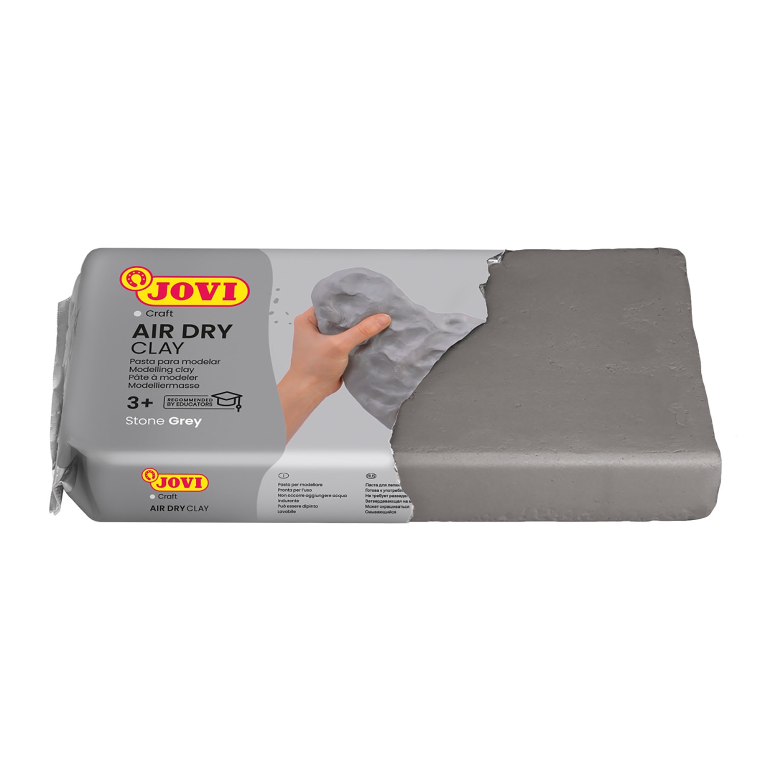 Jovi Air Dry Clay, Grey, 2.2lb Bar, Pack Of 2 - Image 4