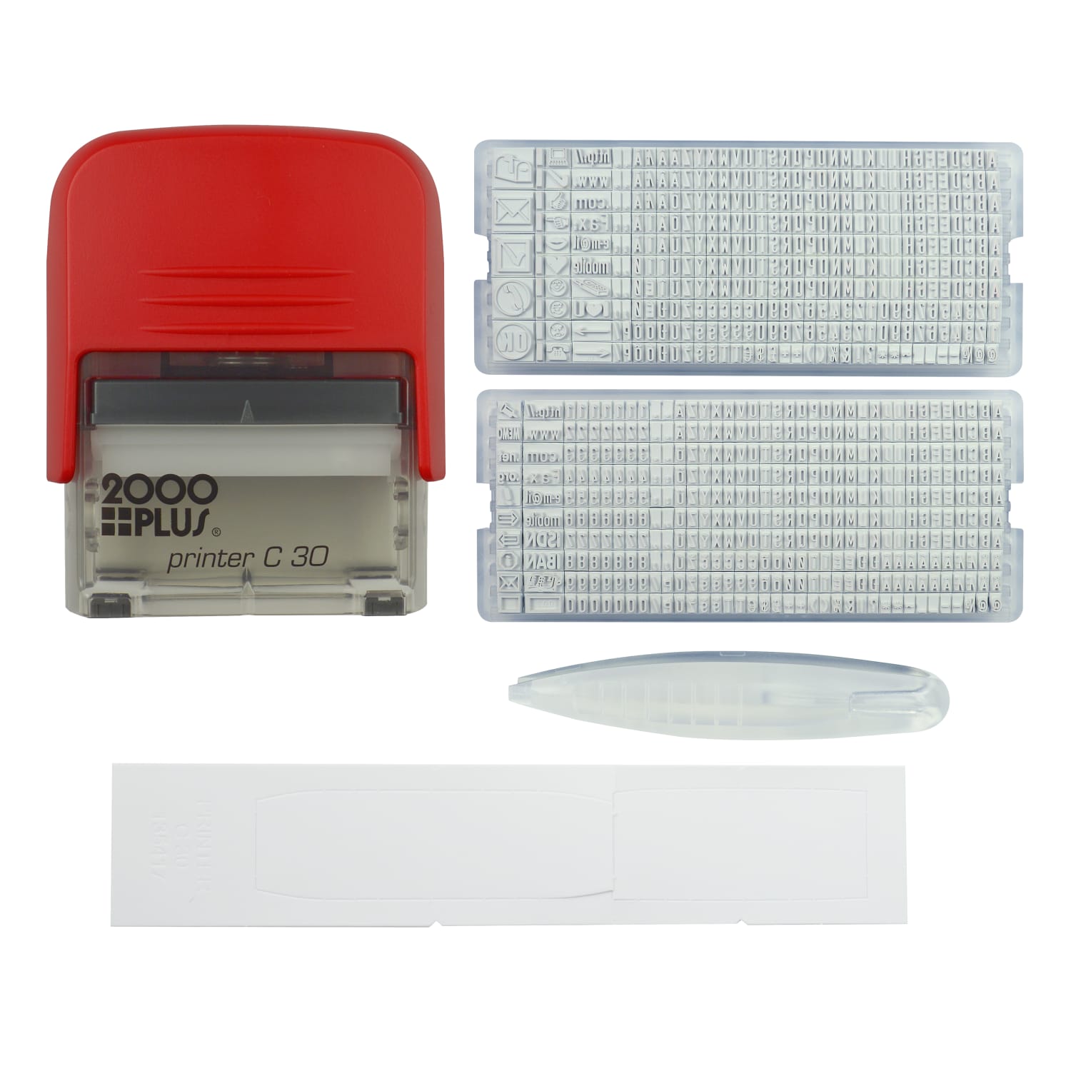 Cosco 2000PLUS Self-Inking Print Kit, 1 7/8in x 3/4in Impression, Black - Image 4