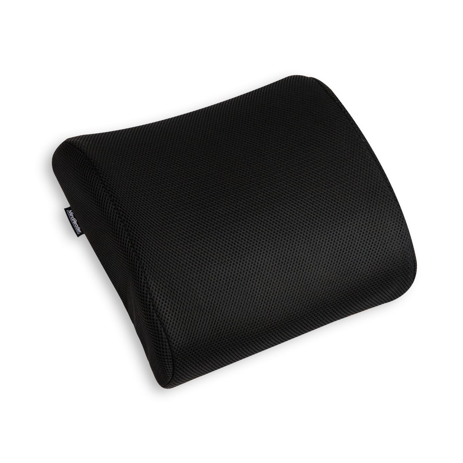 Mind Reader Ergonomic Lower Back Cushion Memory Foam Support, 12-1/4inH x 4inW x 13-1/2inD, Black