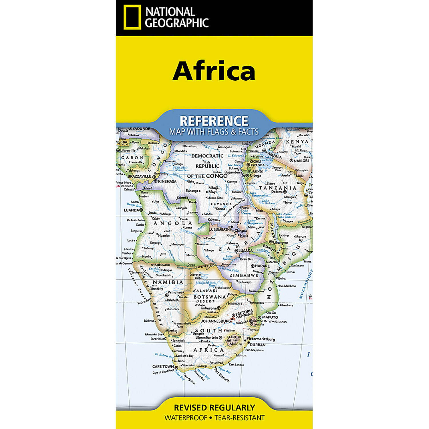 National Geographic Continents Of the World Flags & Facts Map Pack Bundle, Folded: 4.25in x 9.25in, Flat: 25.25in x 18.5in - Image 3