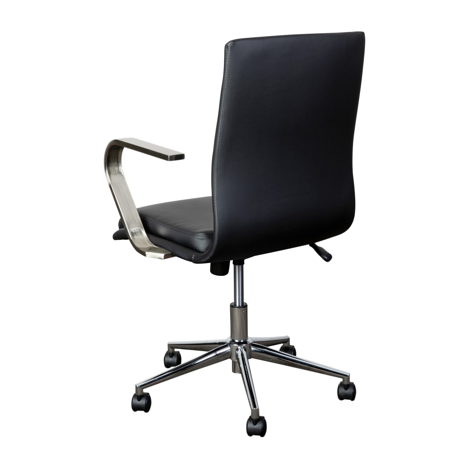 Flash Furniture James Faux Leather Mid-Back Designer Executive Upholstered Office Chair, Black/Chrome - Image 9