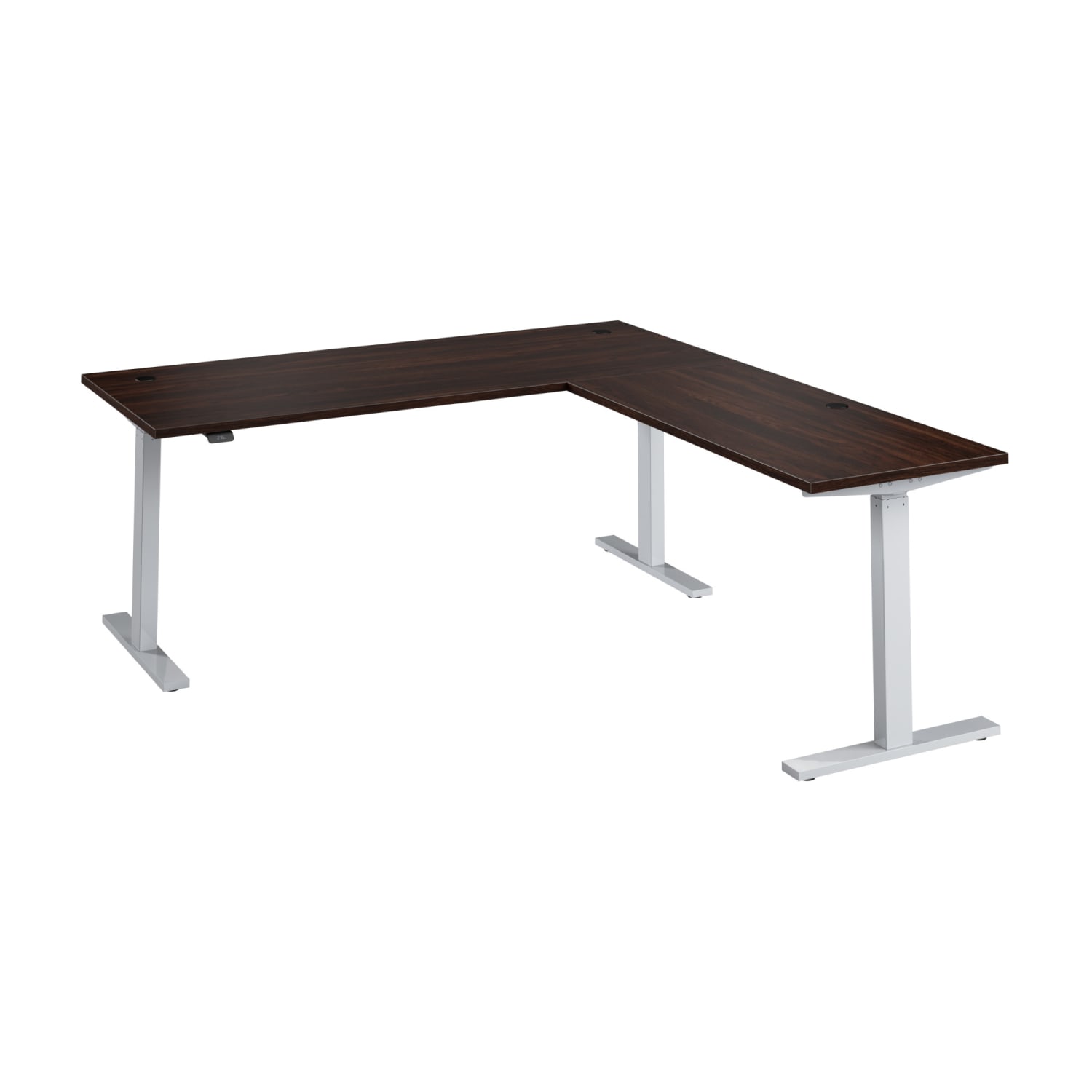 Bush Business Furniture Move 60 Series 72inW Height Adjustable L Shaped Standing Desk, Black Walnut/Cool Gray Metallic, Standard Delivery - Image 6