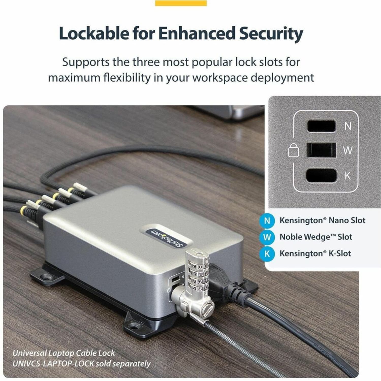 StarTech 4-Port Multi-Device USB-C Charger, 240W Total, Single Port 140W EPR, Screw Locking Ports, Ideal for Boardrooms - Image 5