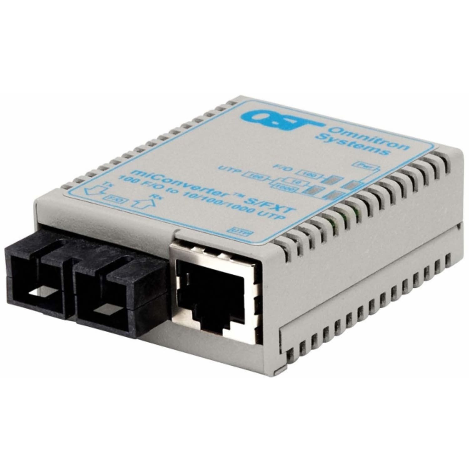 Omnitron miConverter/S 10/100 Ethernet Fiber Media Converter RJ45 SC Single-Mode 30km - 1 x 10/100BASE-T, 1 x 100BASE-LX, USB Powered, Lifetime Warranty - Image 3