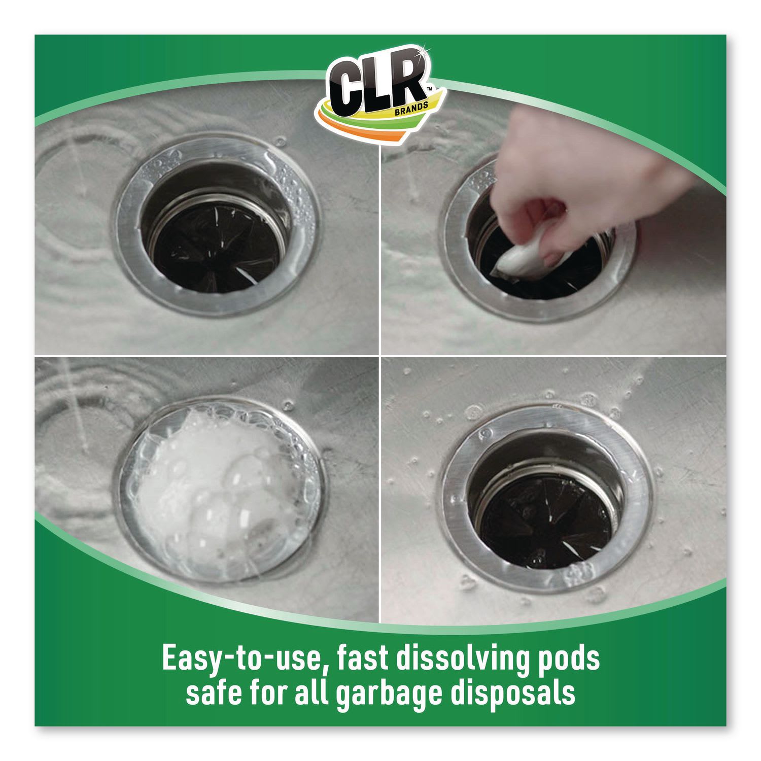 CLR PRO Fresh and Clean Garbage Disposal, Fresh Scent, 5 Pods/Pack, 6 Packs/Carton - Image 6