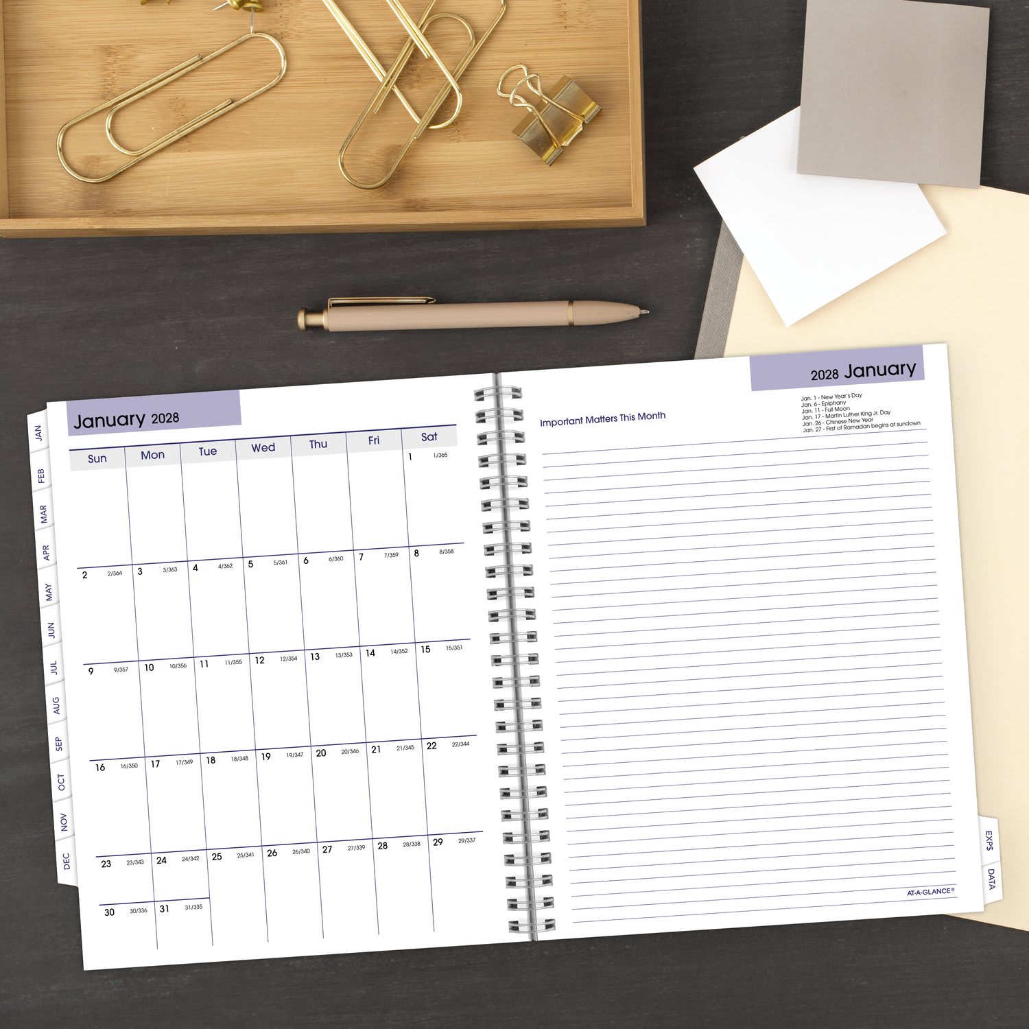 AT-A-GLANCE DayMinder Executive 2027 Weekly Monthly Refill for G545, Medium, 7in x 8 3/4in - Image 4
