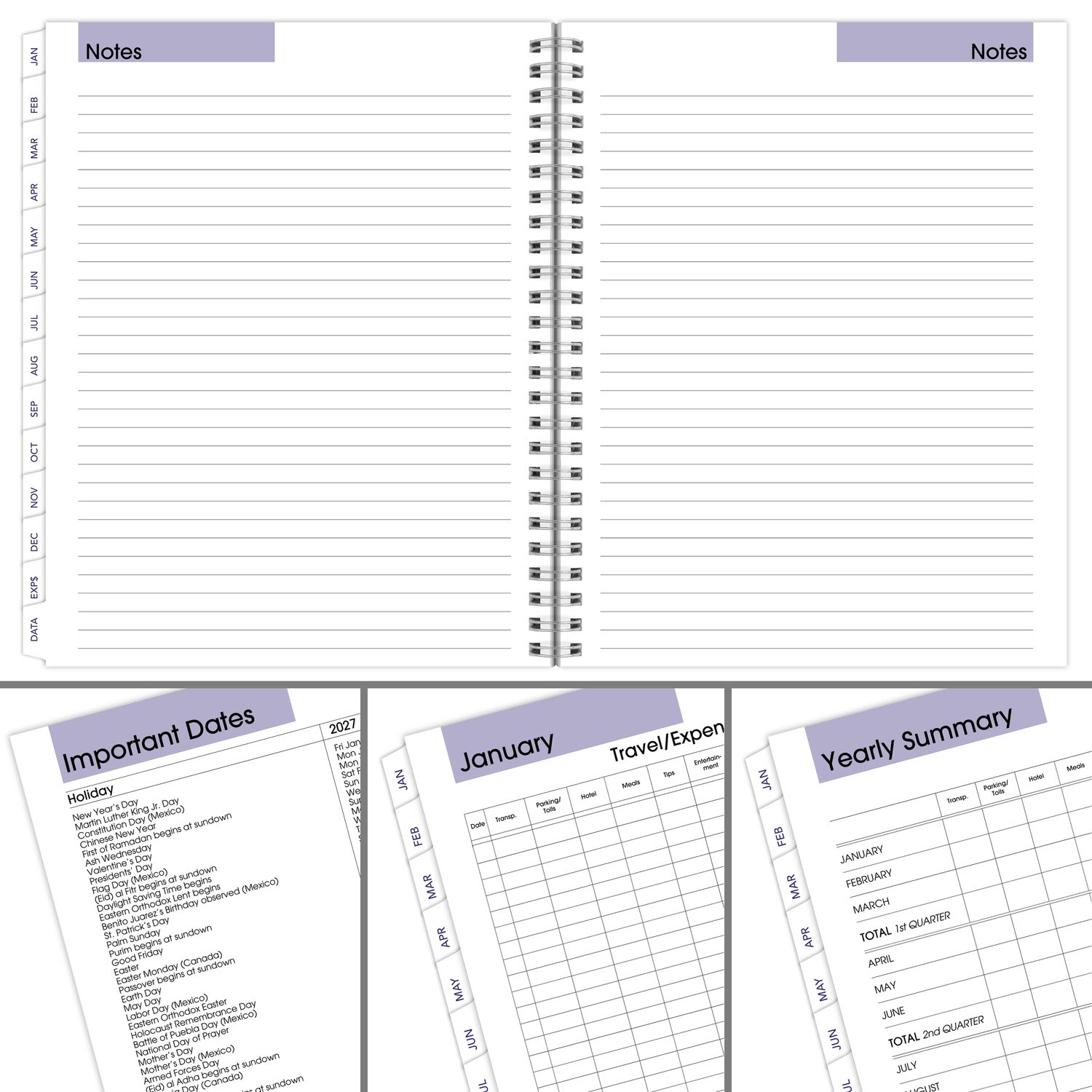 AT-A-GLANCE DayMinder Executive 2027 Weekly Monthly Refill for G545, Medium, 7in x 8 3/4in - Image 6