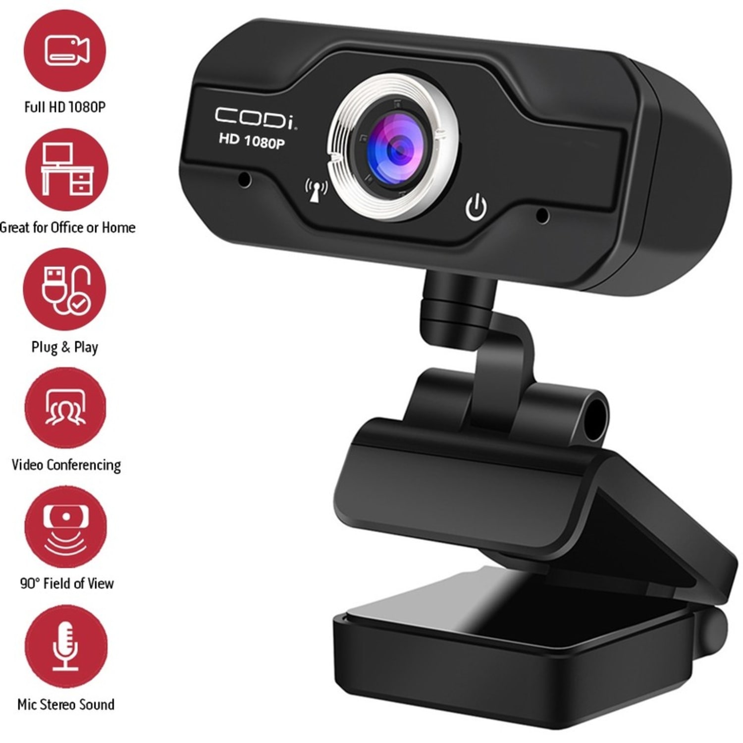 Codi Aquila HD 1080P Fixed Focus Webcam - Image 5