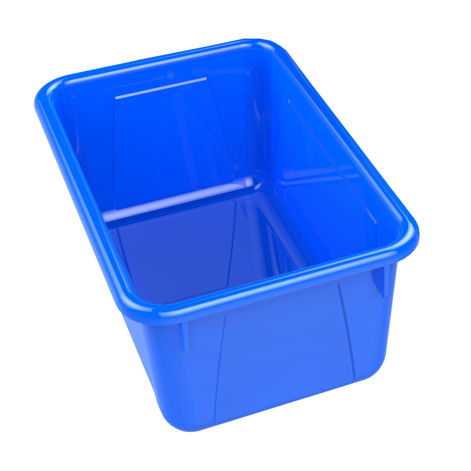 Storex Small Cubby Bins, 5-1/4inH x 8inW x 12-5/16inD, Blue, Pack Of 5 Bins - Image 3