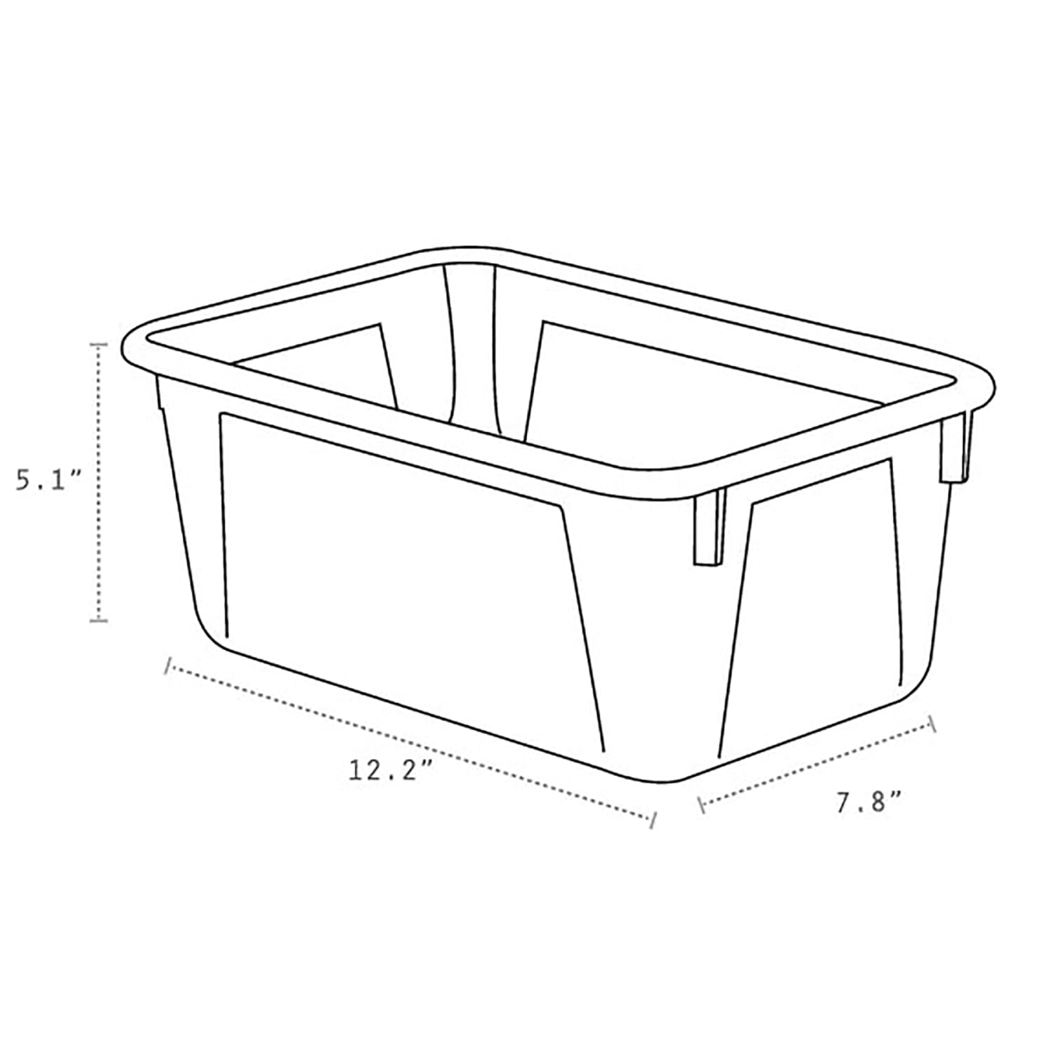 Storex Small Cubby Bins, 5-1/4inH x 8inW x 12-5/16inD, Blue, Pack Of 5 Bins - Image 4