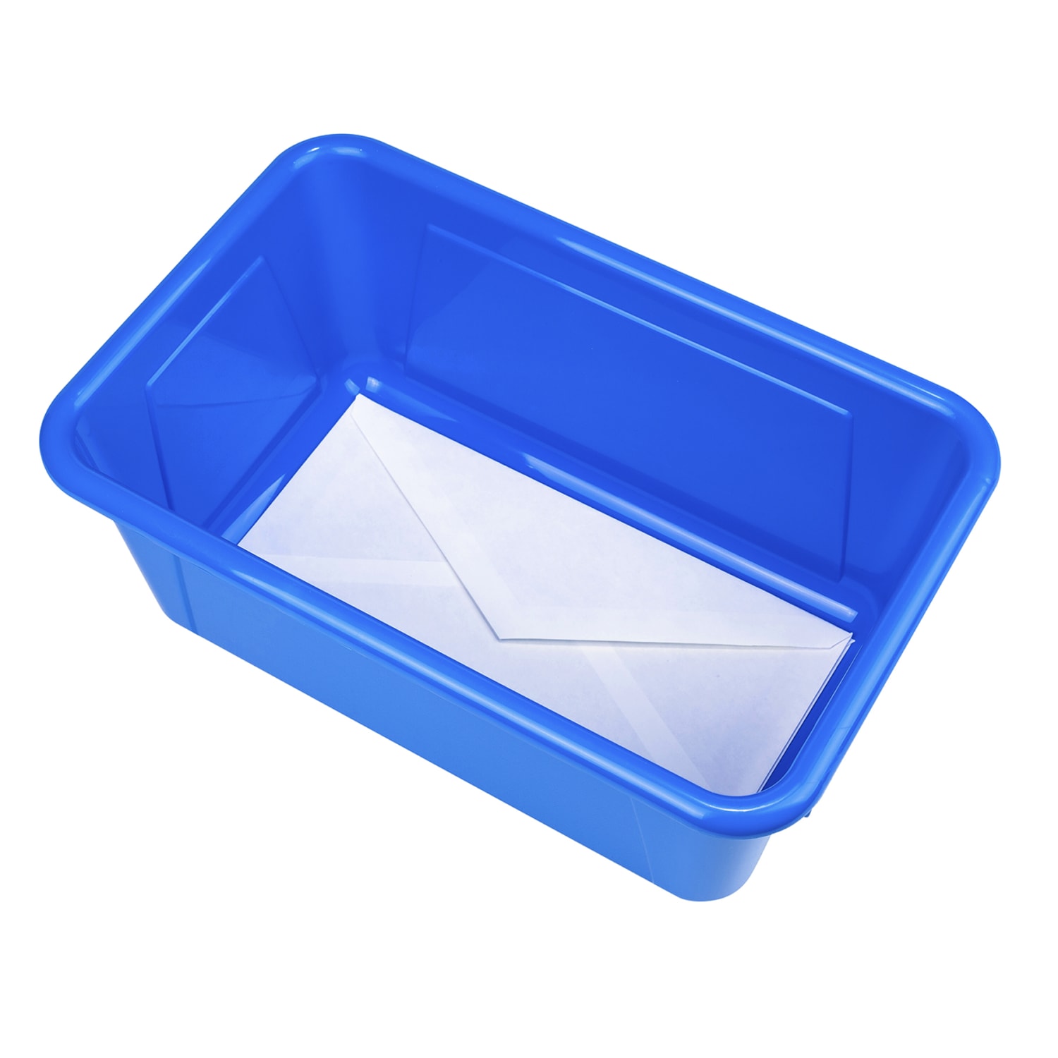 Storex Small Cubby Bins, 5-1/4inH x 8inW x 12-5/16inD, Blue, Pack Of 5 Bins - Image 5