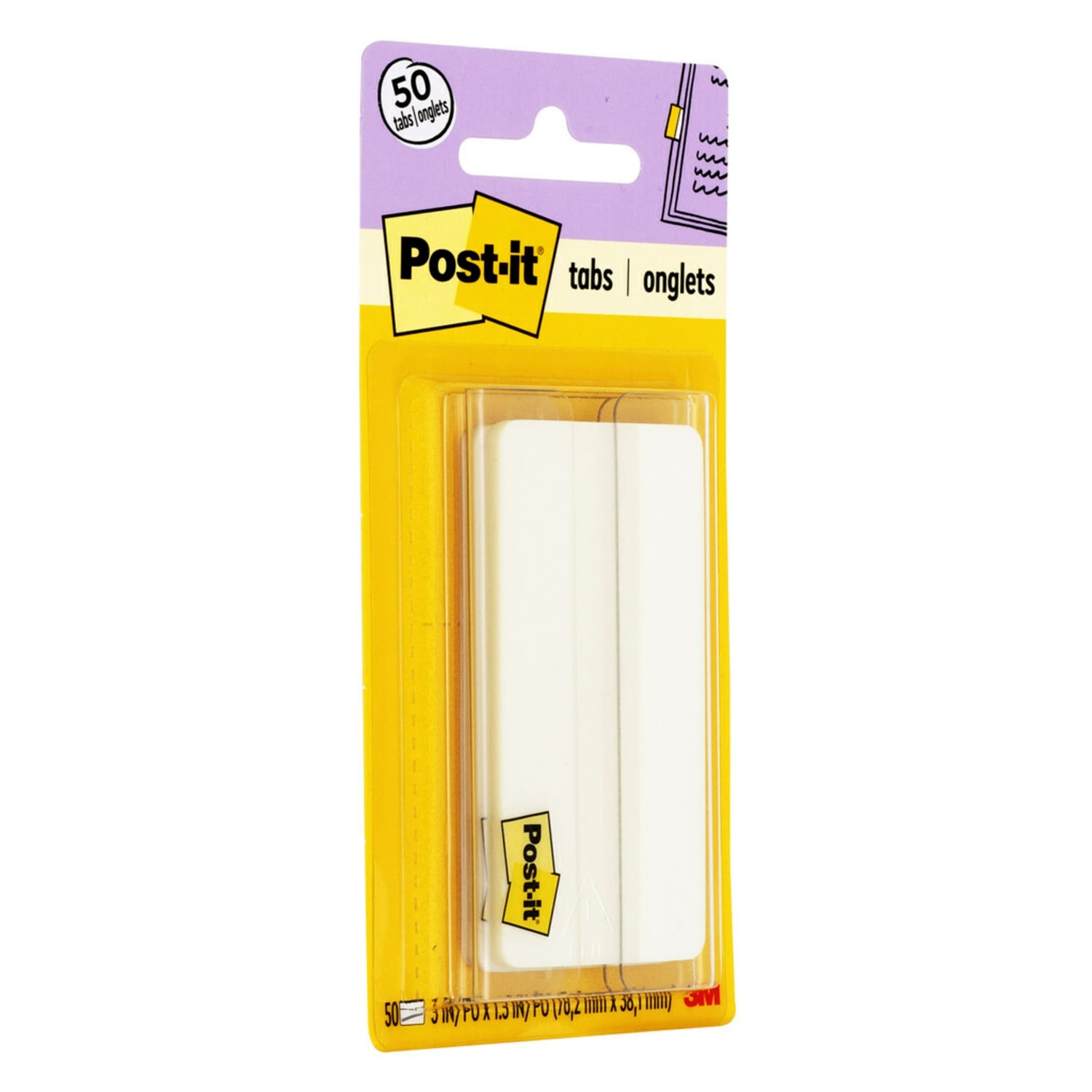 Post-it Notes Durable Filing Tabs, 3in, White, Pack Of 50 Tabs - Image 3
