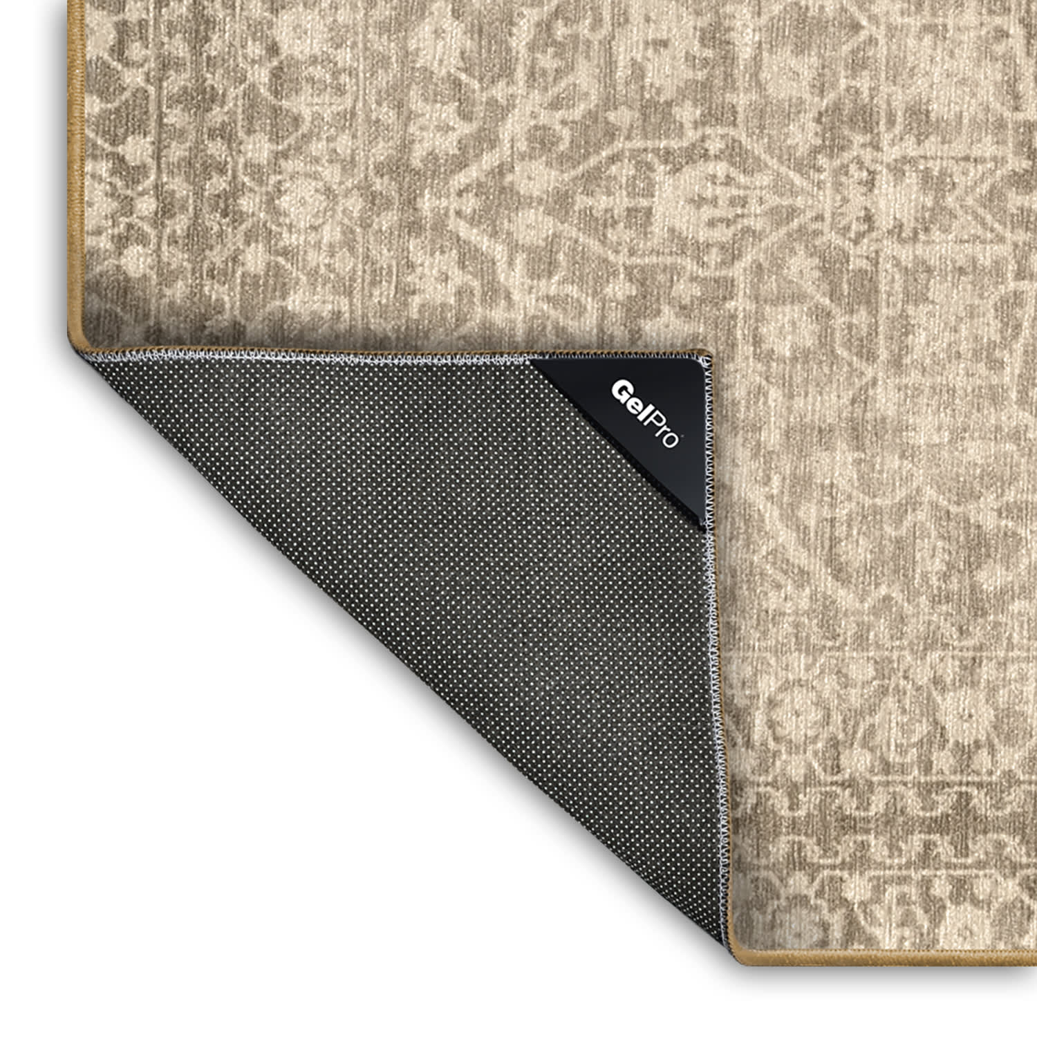 GelPro Nevermove Bella Area Rug, 24in x 76in, Khaki - Image 4