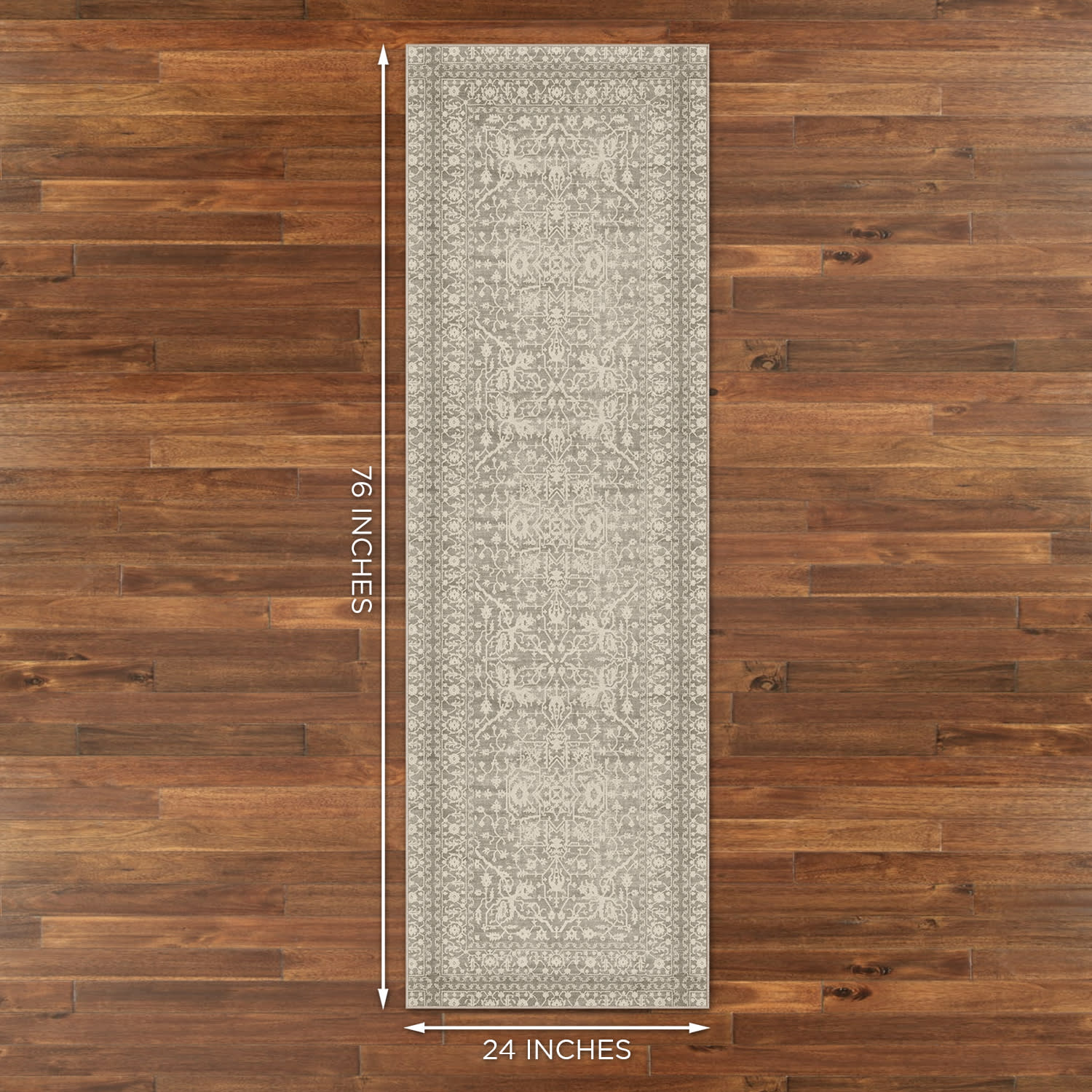 GelPro Nevermove Bella Area Rug, 24in x 76in, Khaki - Image 5