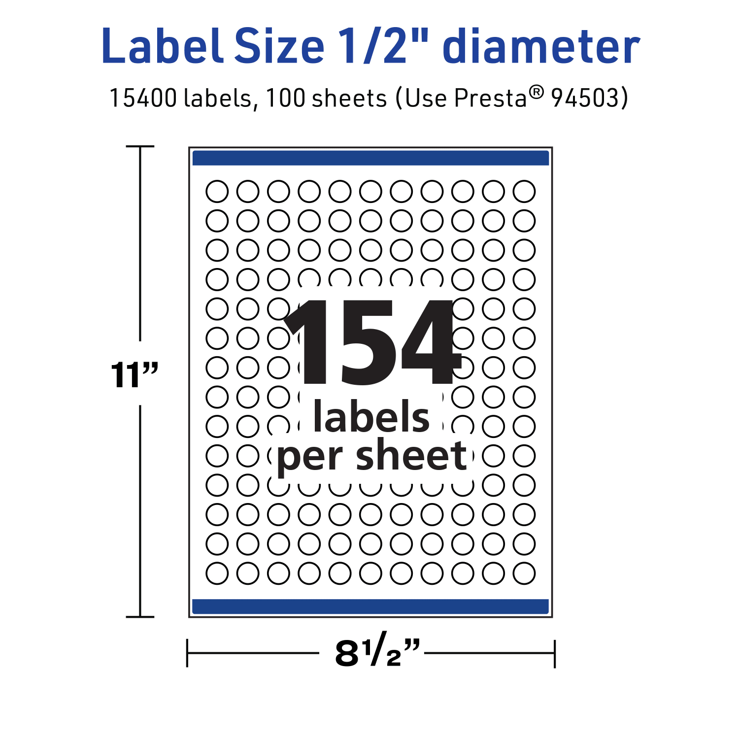Avery Print-To-The-Edge TrueBlock Labels With Sure Feed, 94503-TWMP100, Round, 1/2in, Matte White, Pack Of 15400 - Image 6